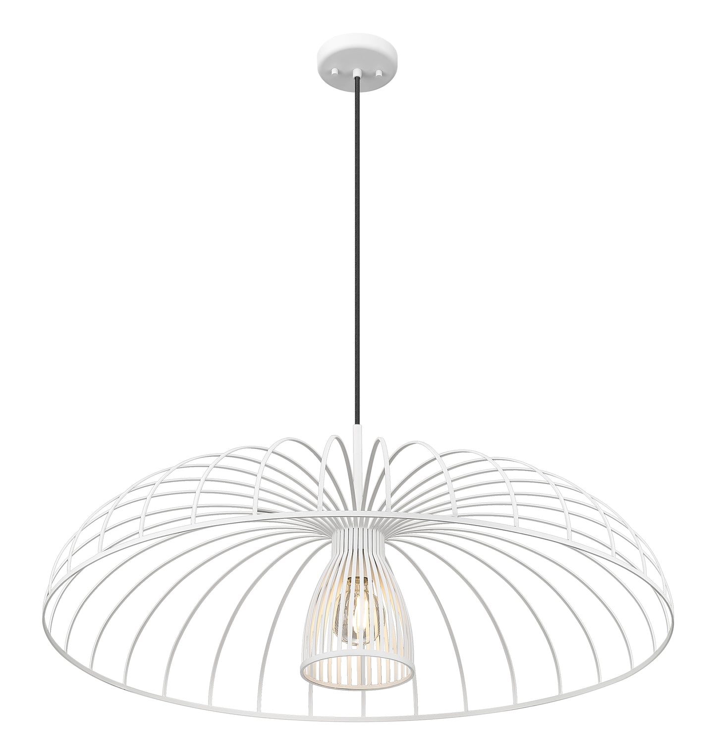 623P35-TXWH - Valencia 1 Light 35" Pendant - Texture White