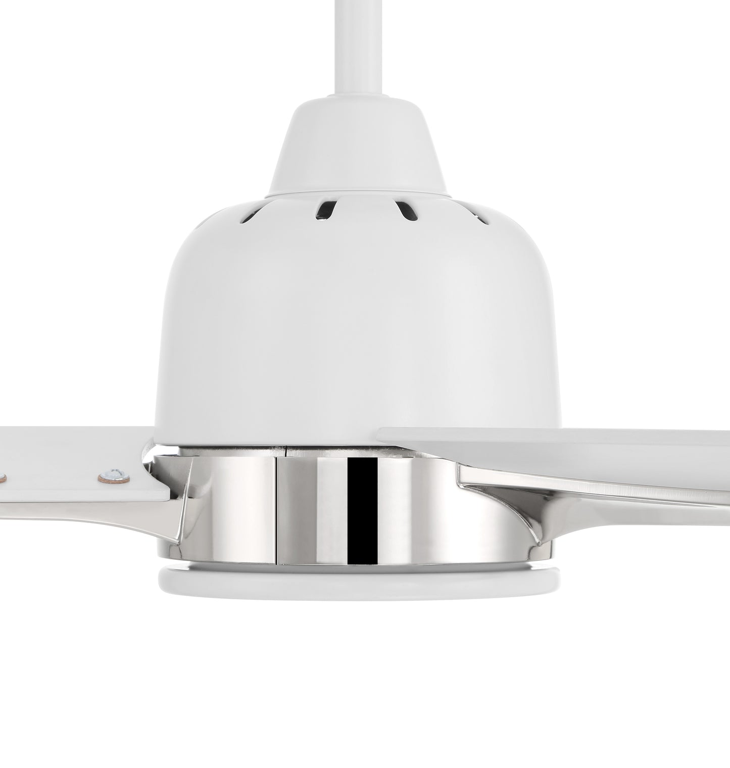 FUL52WPLN3 - Fuller 52" 3 Blade Ceiling Fan with Light Kit - White / Polished Nickel