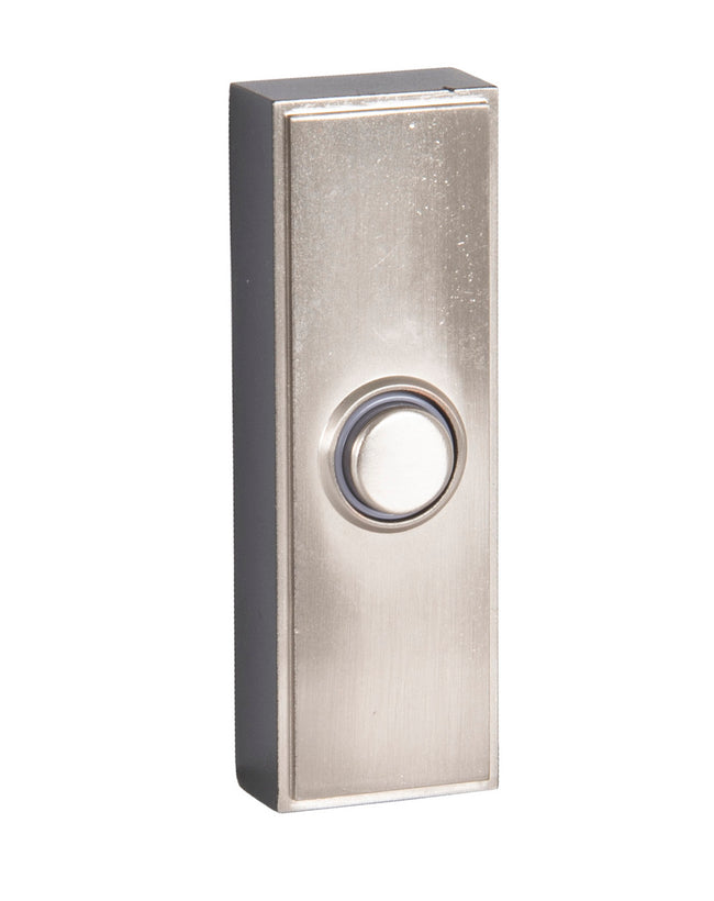 PB5011-BNK - Push Button-Surface Mount 1 Light 1.24" Wide Chime Button - Brushed Nickel