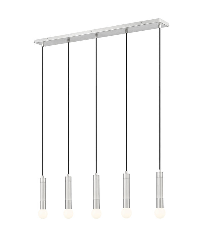 1956P-5L-BN - Stari 5 Light Linear 42" Chandelier - Brushed Nickel