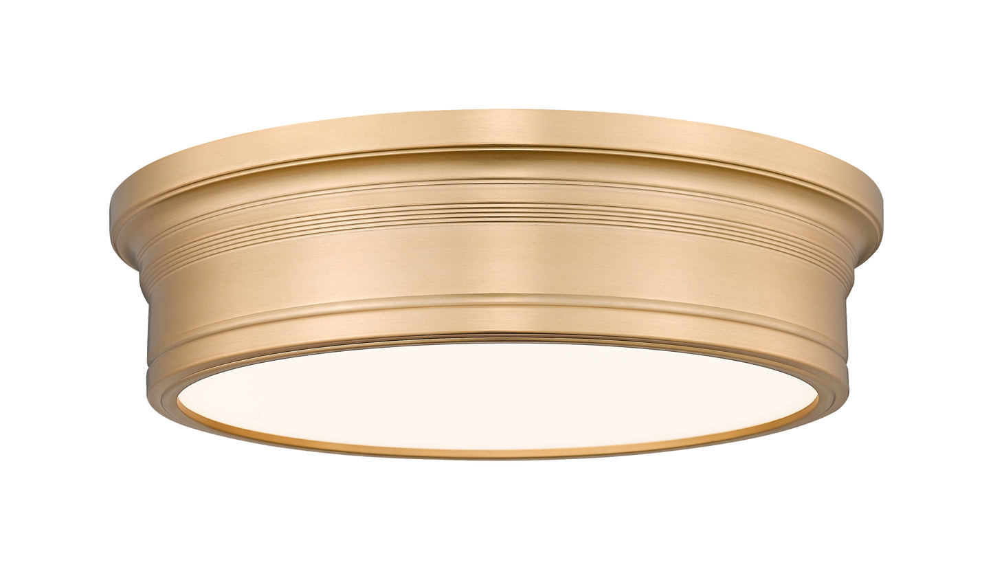 7702F16-MGLD-LED - Bentley 1 Light Flush 16" Mount - Modern Gold
