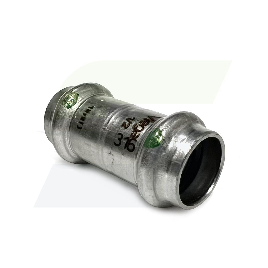 80310 - 1/2" ProPress 316 Stainless Steel Coupling w/ EPDM Seal - No Stop