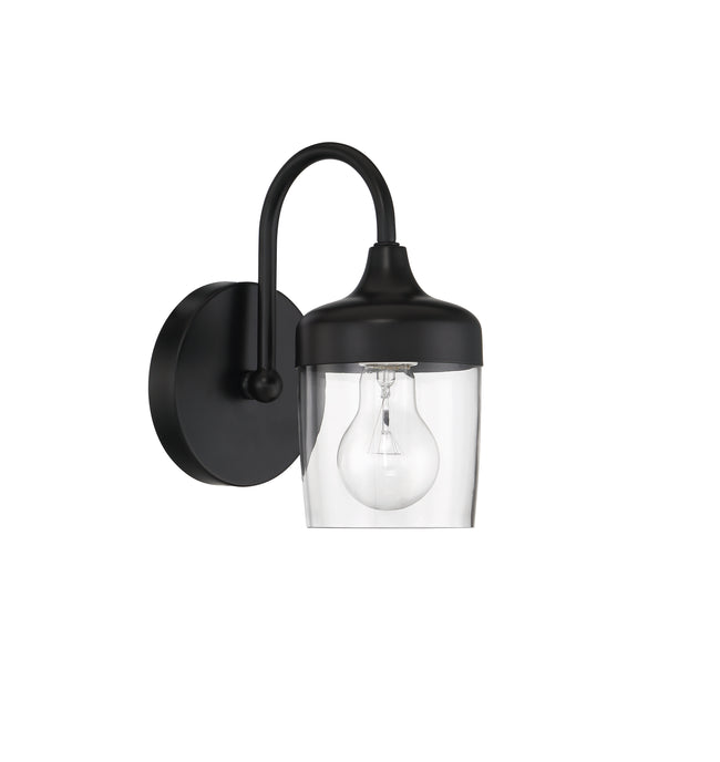 58101-FB - Wrenn 1 Light 9.13" High Wall Sconce - Flat Black