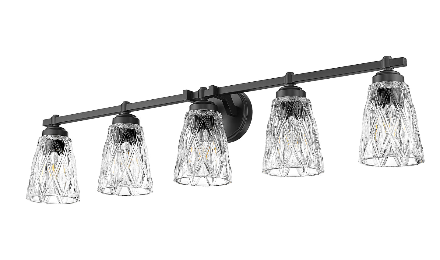 1960-5V-MB - Andree 5 Light 40" Vanity - Matte Black