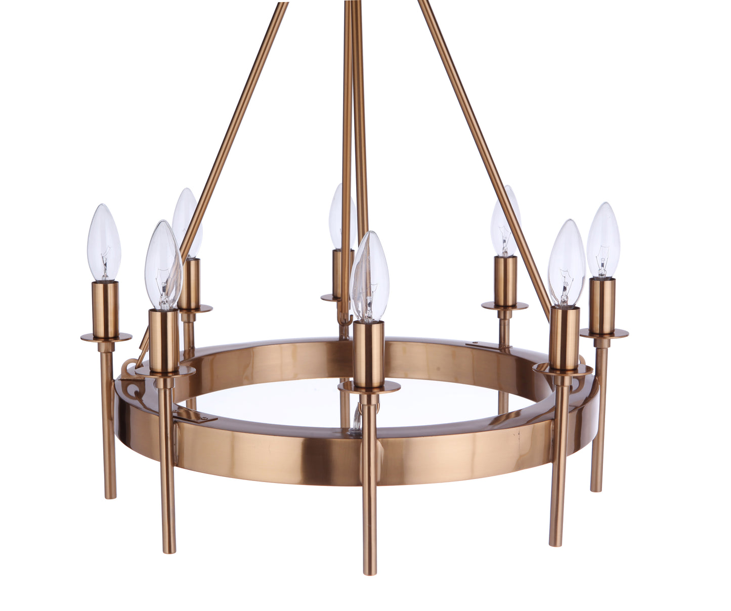 54328-SB - Larrson 8 Light 20" Wide Chandelier - Satin Brass