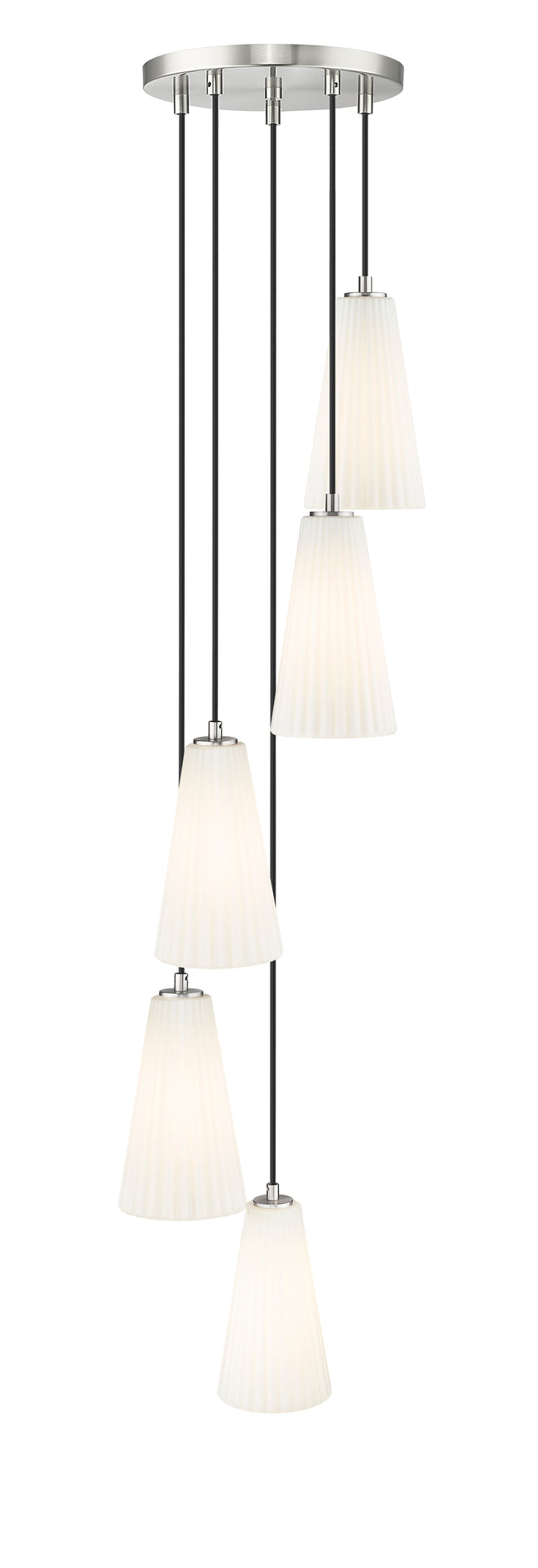3043P6-5R-BN - Farrell 5 Light 12" Chandelier - Brushed Nickel
