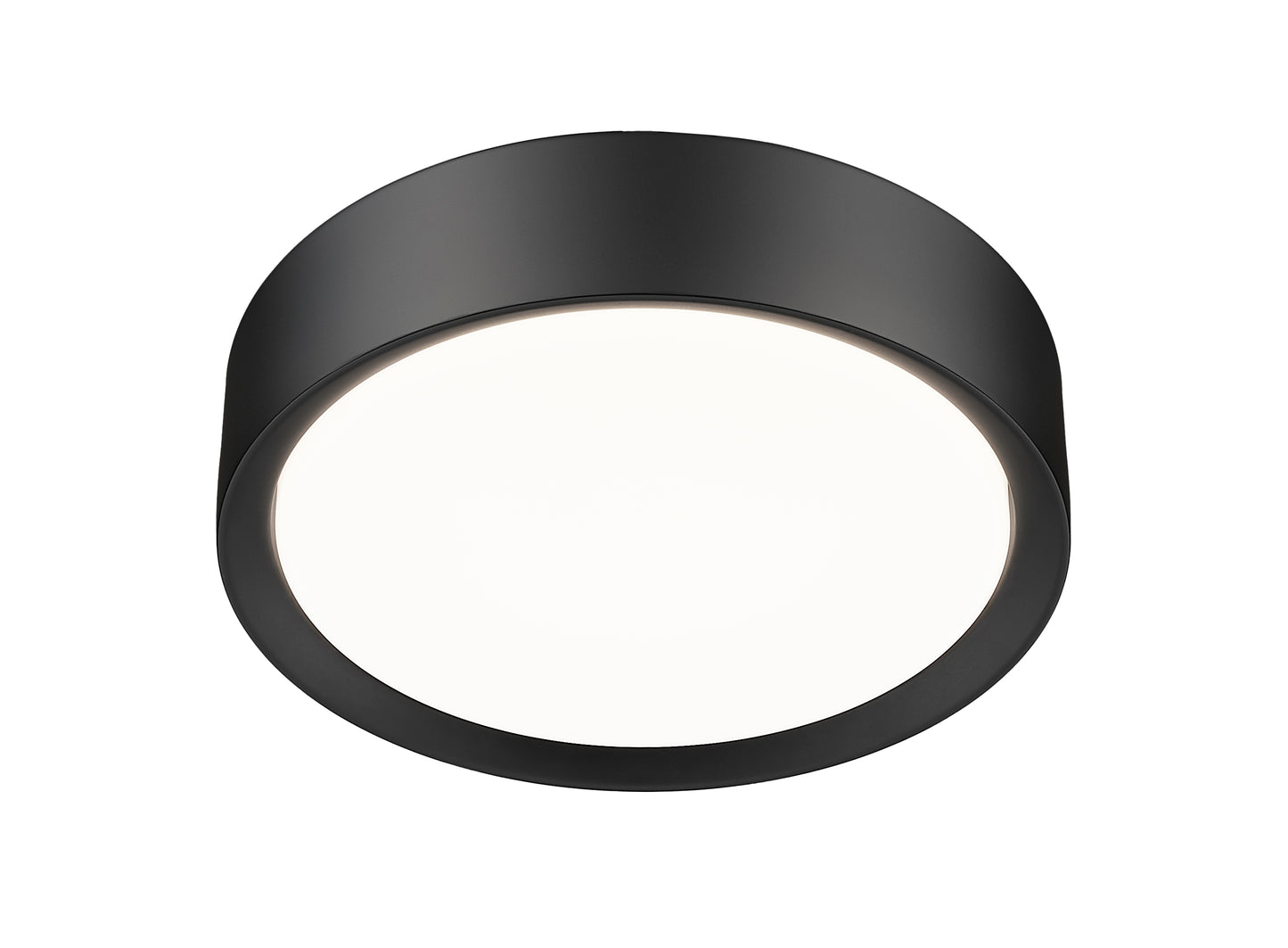 1014F12-MB-LED - Kawan 1 Light Flush 12" Mount - Matte Black