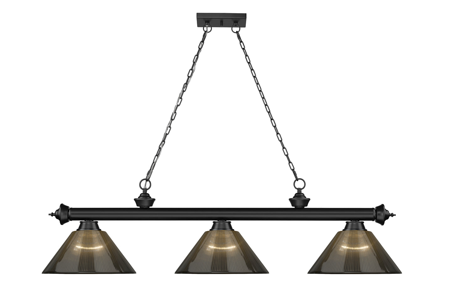 2306-3MB-ARS - Cordon 3 Light 57" Billiard - Matte Black