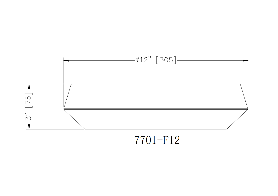 7701F12-MW-LED - Quasars 1 Light Flush 12" Mount - Matte White