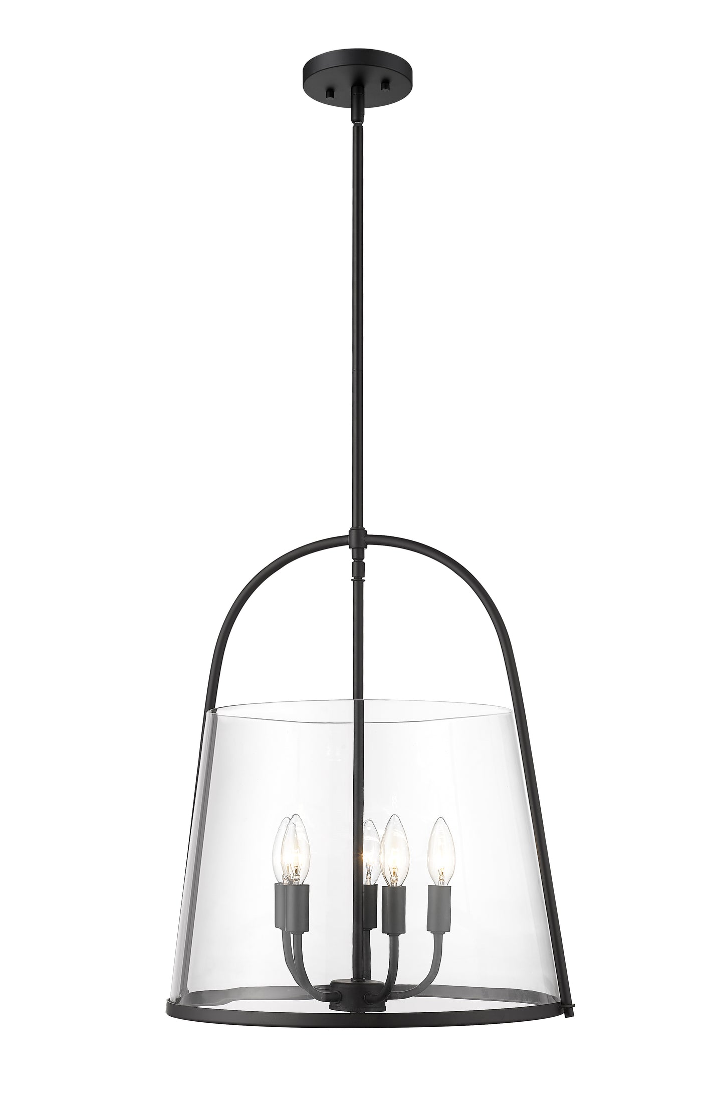 3041P18-MB - Archis 5 Light 18" Pendant - Matte Black
