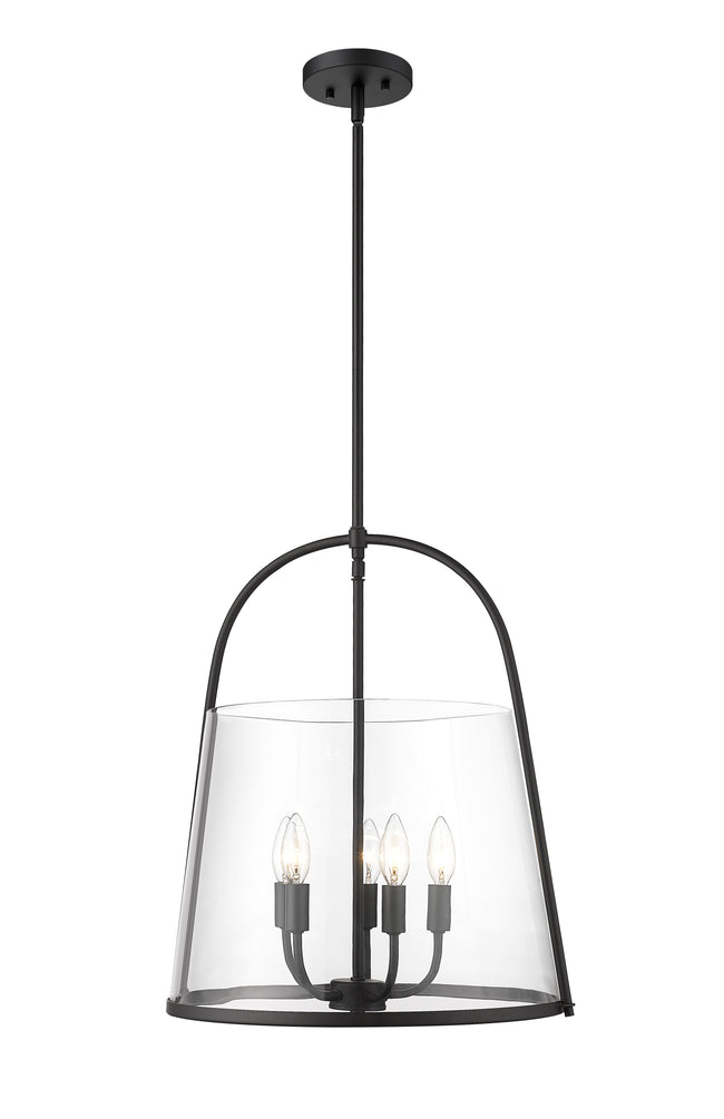 3041P18-MB - Archis 5 Light 18" Pendant - Matte Black