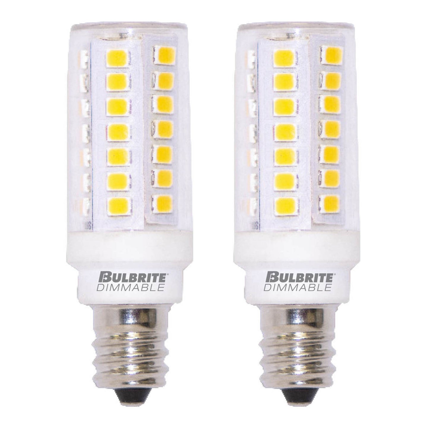 770632 - Dimmable Clear T6 LED Candelabra Light Bulb - 5 Watt - 3000K - 2 Pack