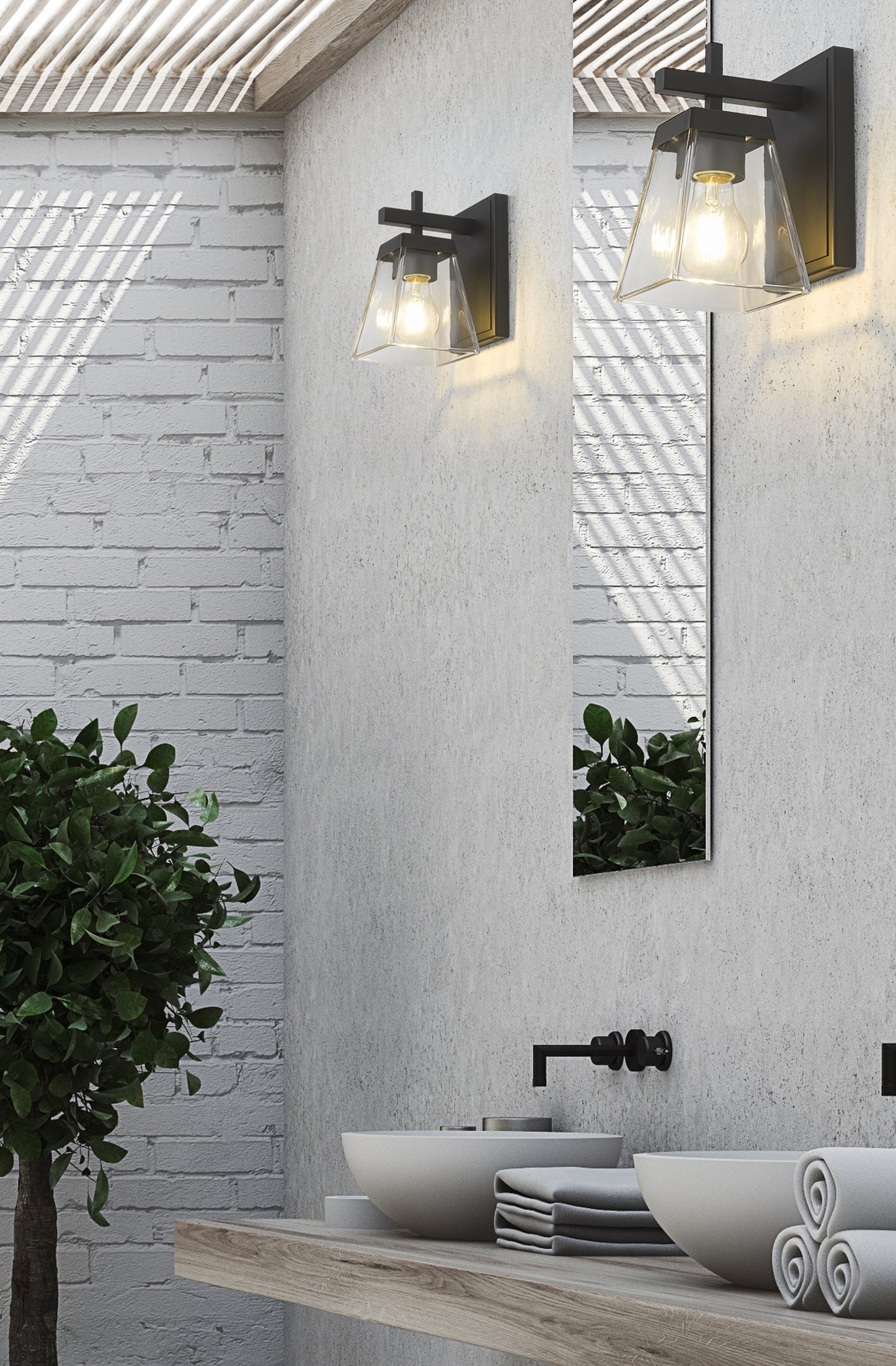 819-1S-MB - Lauren 1 Light Wall 8" Sconce - Matte Black
