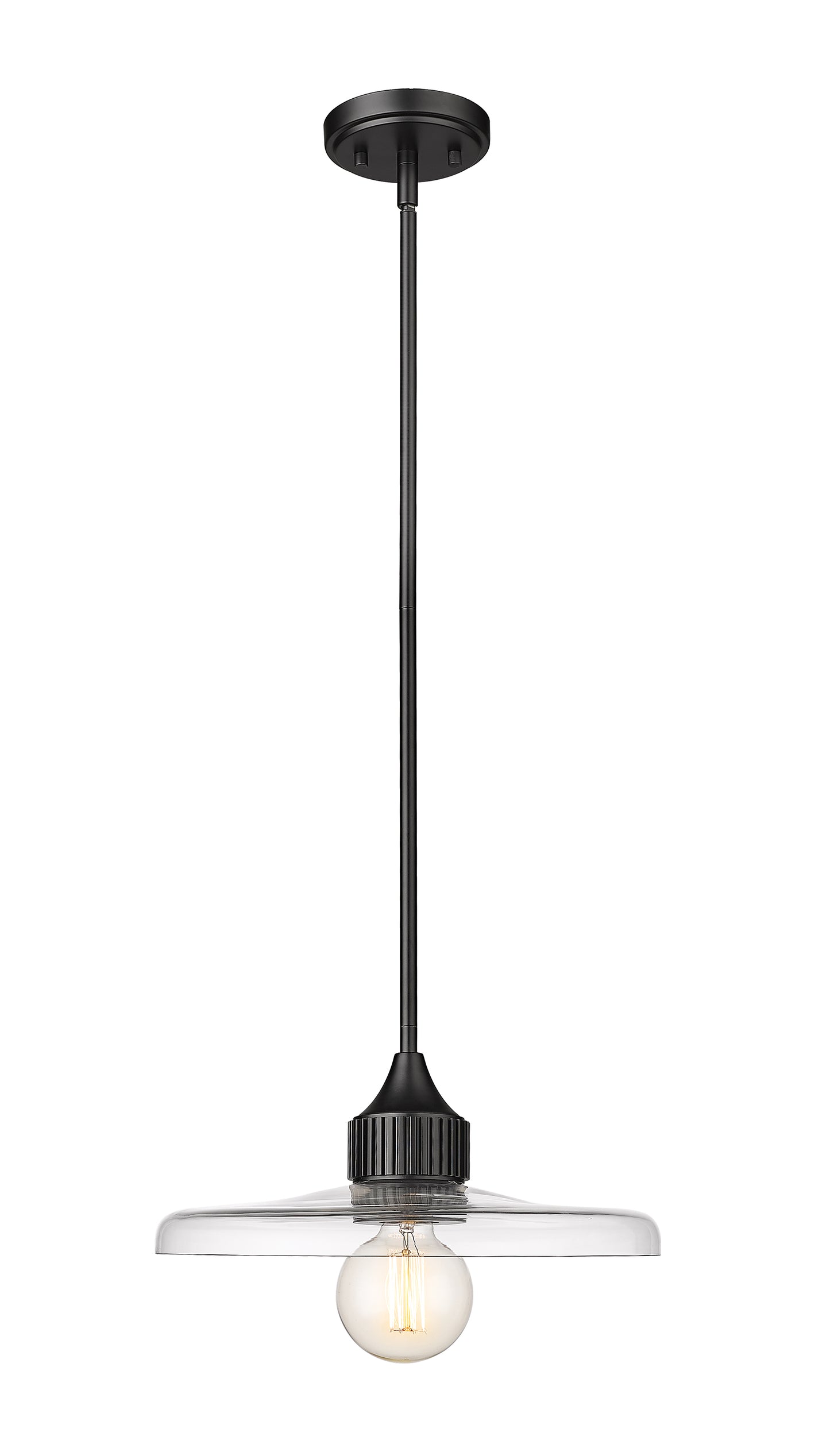 821P14-MB - Paloma 1 Light 14" Pendant - Matte Black