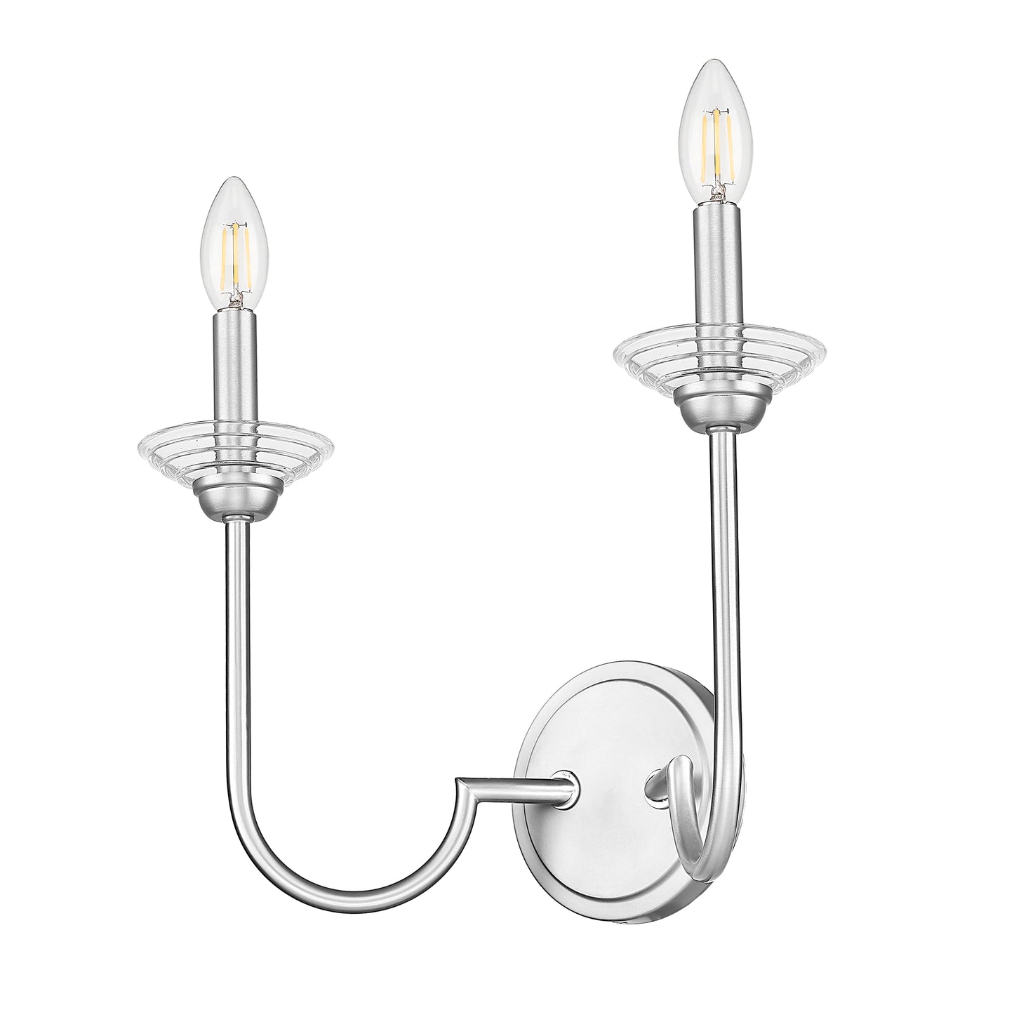 352-2S-BN - Allistair 2 Light Wall 12" Sconce - Brushed Nickel