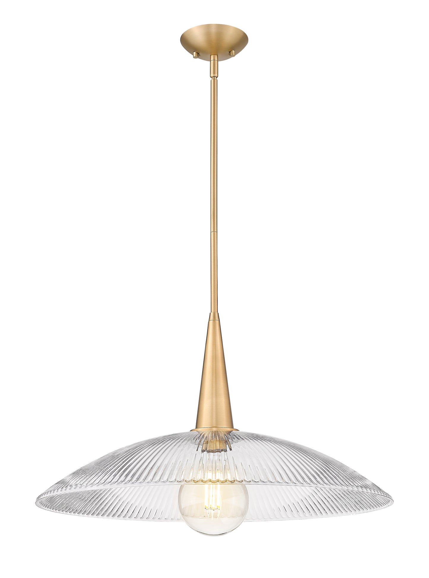 3051P24-MGLD - Lunelle 1 Light 24" Pendant - Modern Gold