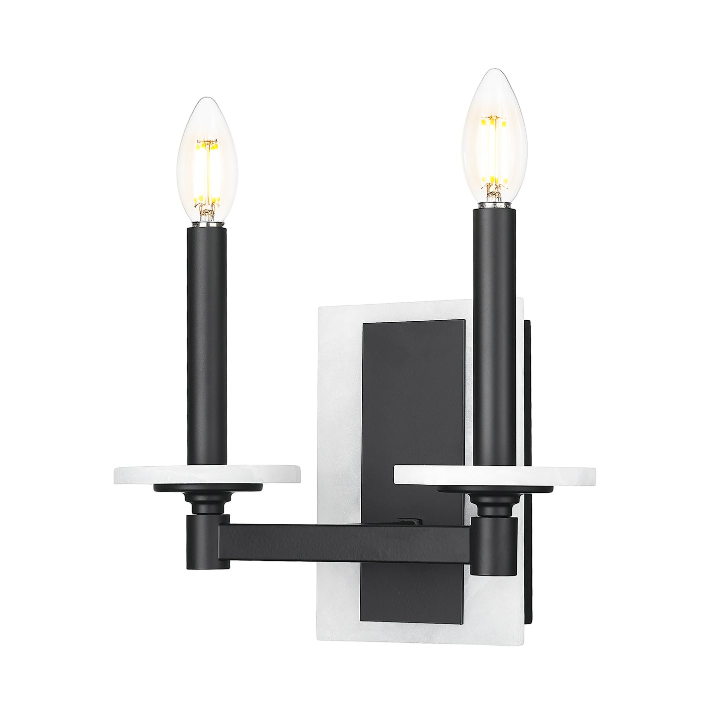 3045-2S-MB - Kaden 2 Light Wall 9" Sconce - Matte Black