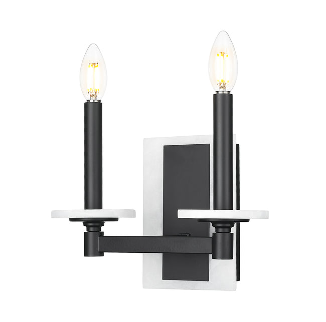 3045-2S-MB - Kaden 2 Light Wall 9" Sconce - Matte Black