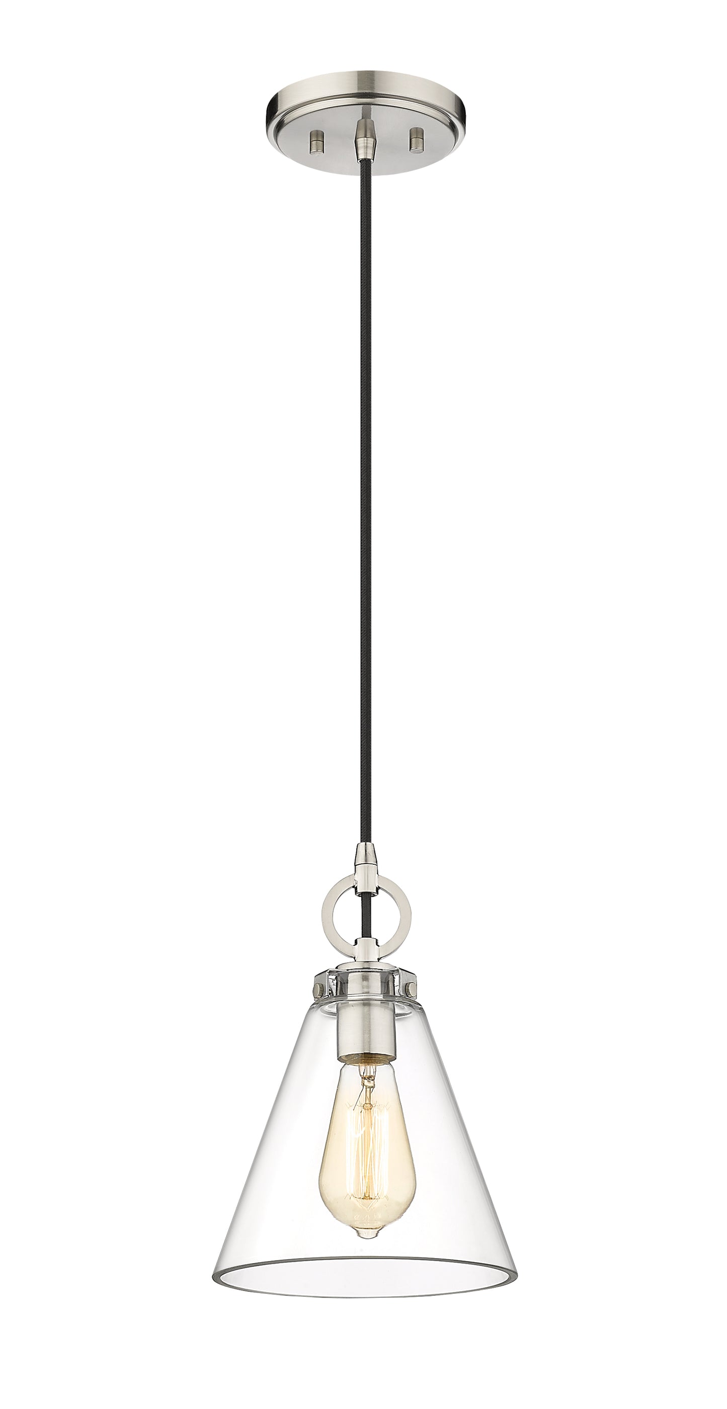 3034P8-BN - Harper 1 Light 8" Pendant - Brushed Nickel