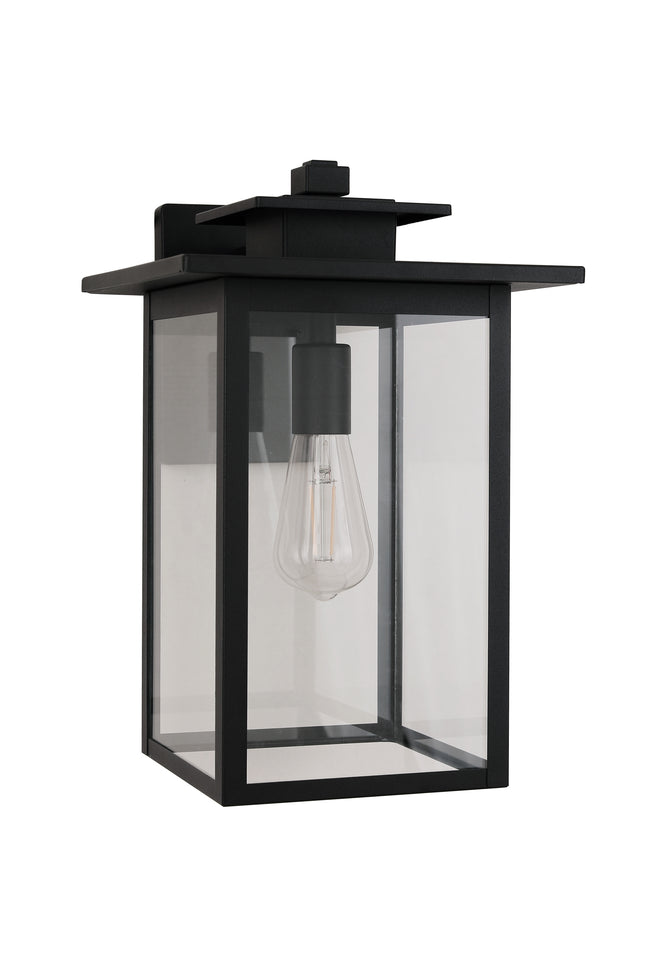 ZA7024-TB - Rock Creek 1 Light 15" High Outdoor Wall Lantern - Textured Black