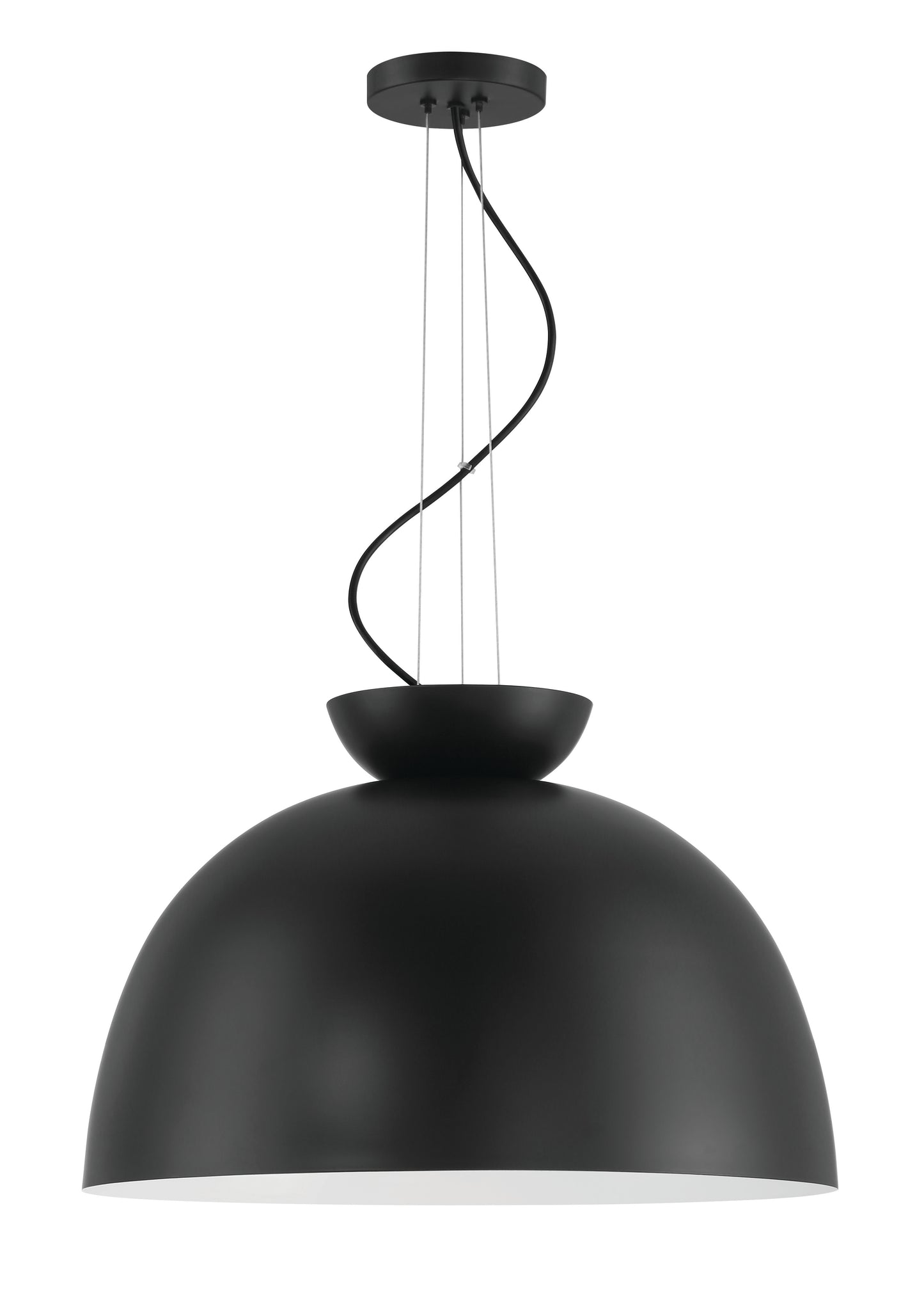 59192-FB - Ventura Dome 1 Light 20" Wide Pendant - Flat Black