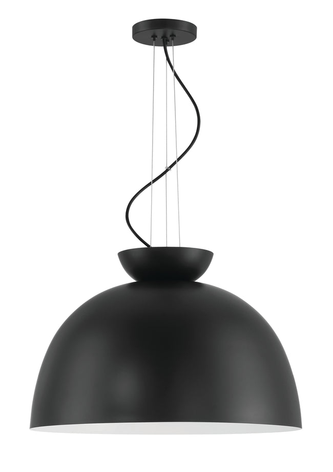 59192-FB - Ventura Dome 1 Light 20" Wide Pendant - Flat Black