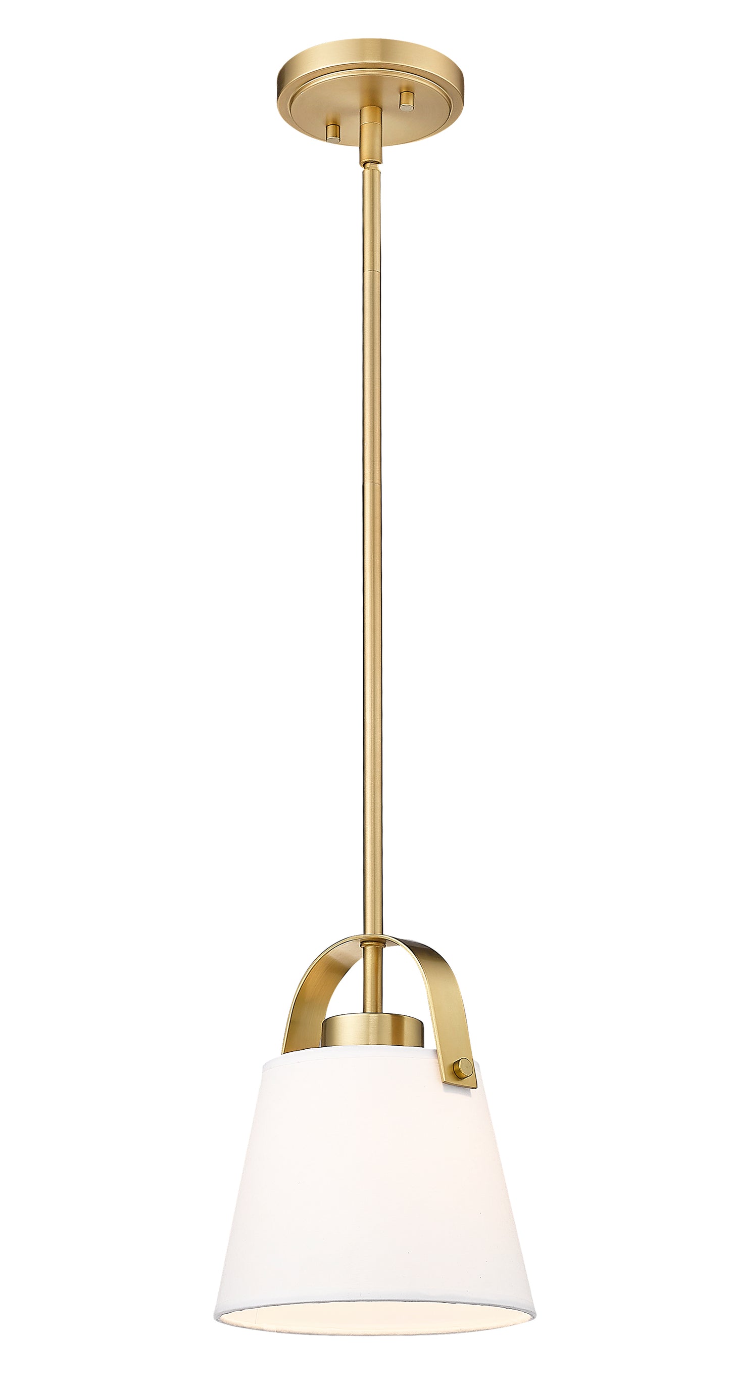 743P8-HBR - Z-Studio 1 Light 8" Pendant - Heritage Brass