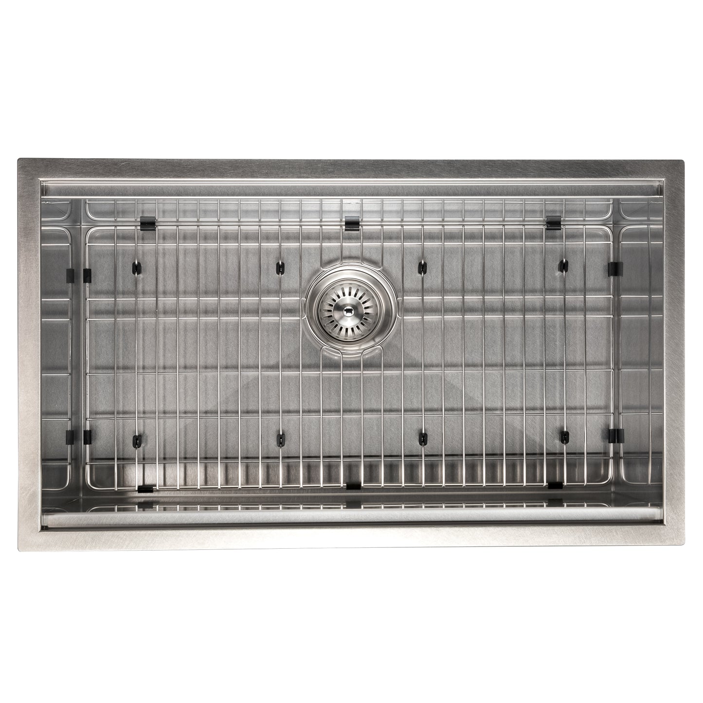 SLS-30S - 30" Garmisch Undermount Single Bowl Satin Stainless Steel Kitchen Sink with Bottom Grid and Accessories