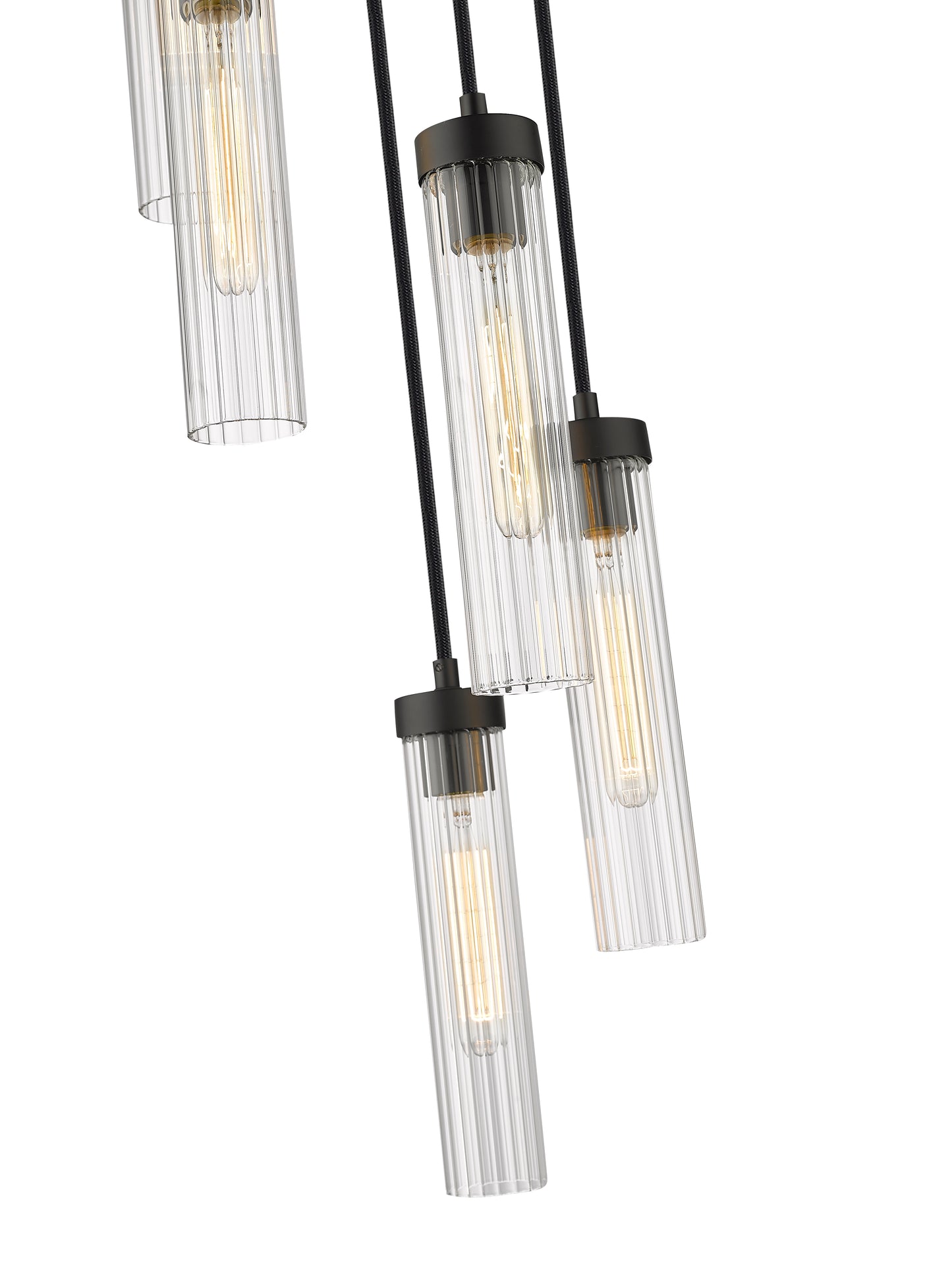 740P-5R-MB - Beau 5 Light 12" Chandelier - Matte Black