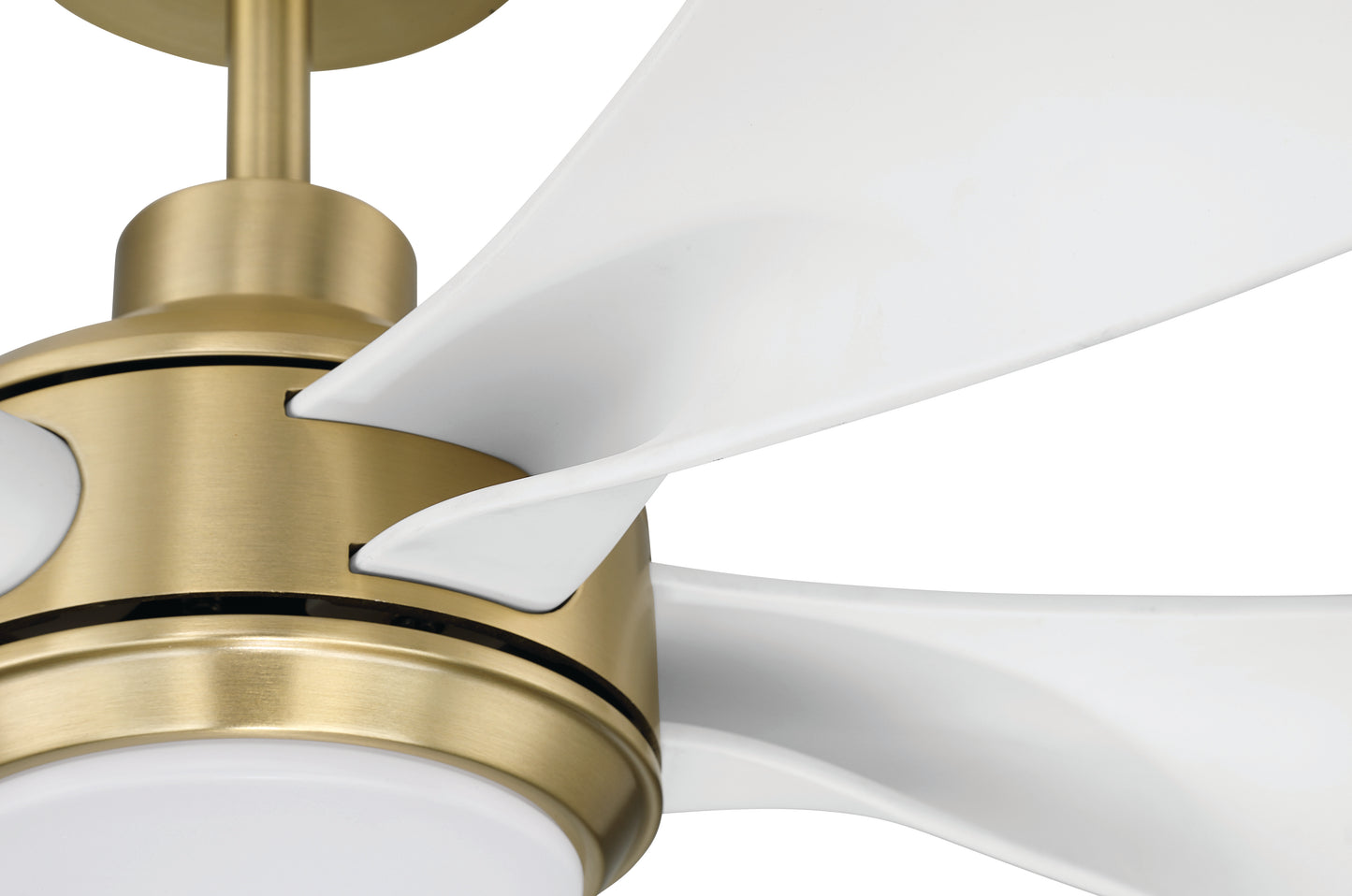 RSL52SBW5 - Rosalie 52" 5-Blade Indoor ceiling Fan 52" 5 Blade Ceiling Fan with Light Kit - Satin Brass