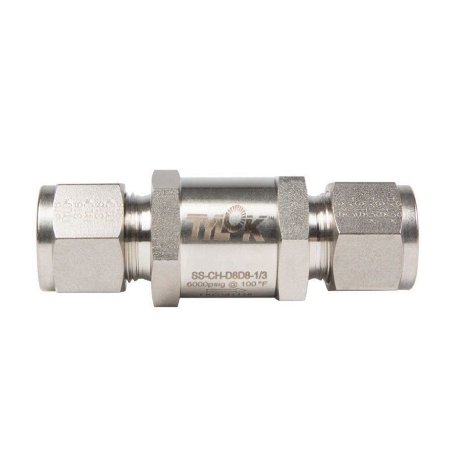 SS-CH-D16D16-1 - Stainless CH Check Valve 1" x 1" CBC Tube , 1 psig Cracking Pressure, Series 4