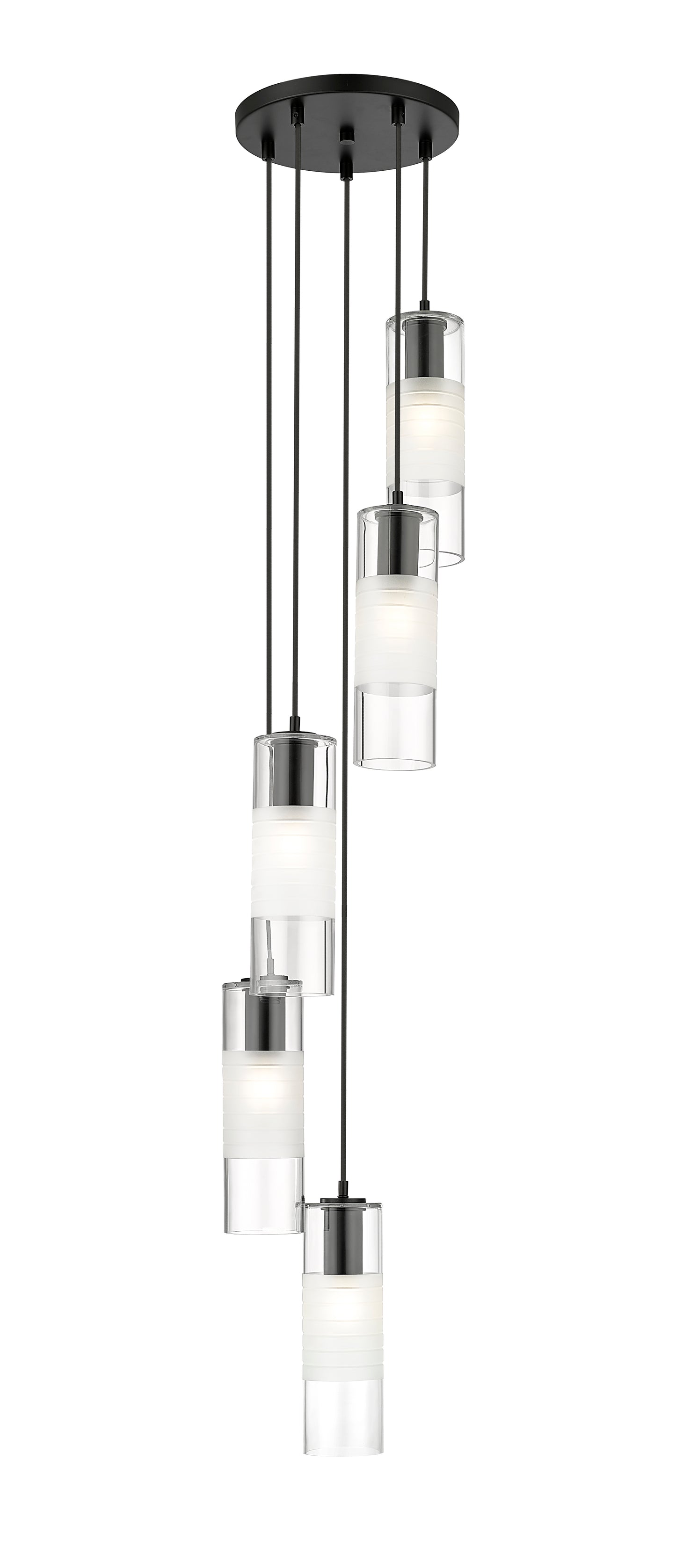 824P-5R-MB - Alton 5 Light 12" Chandelier - Matte Black