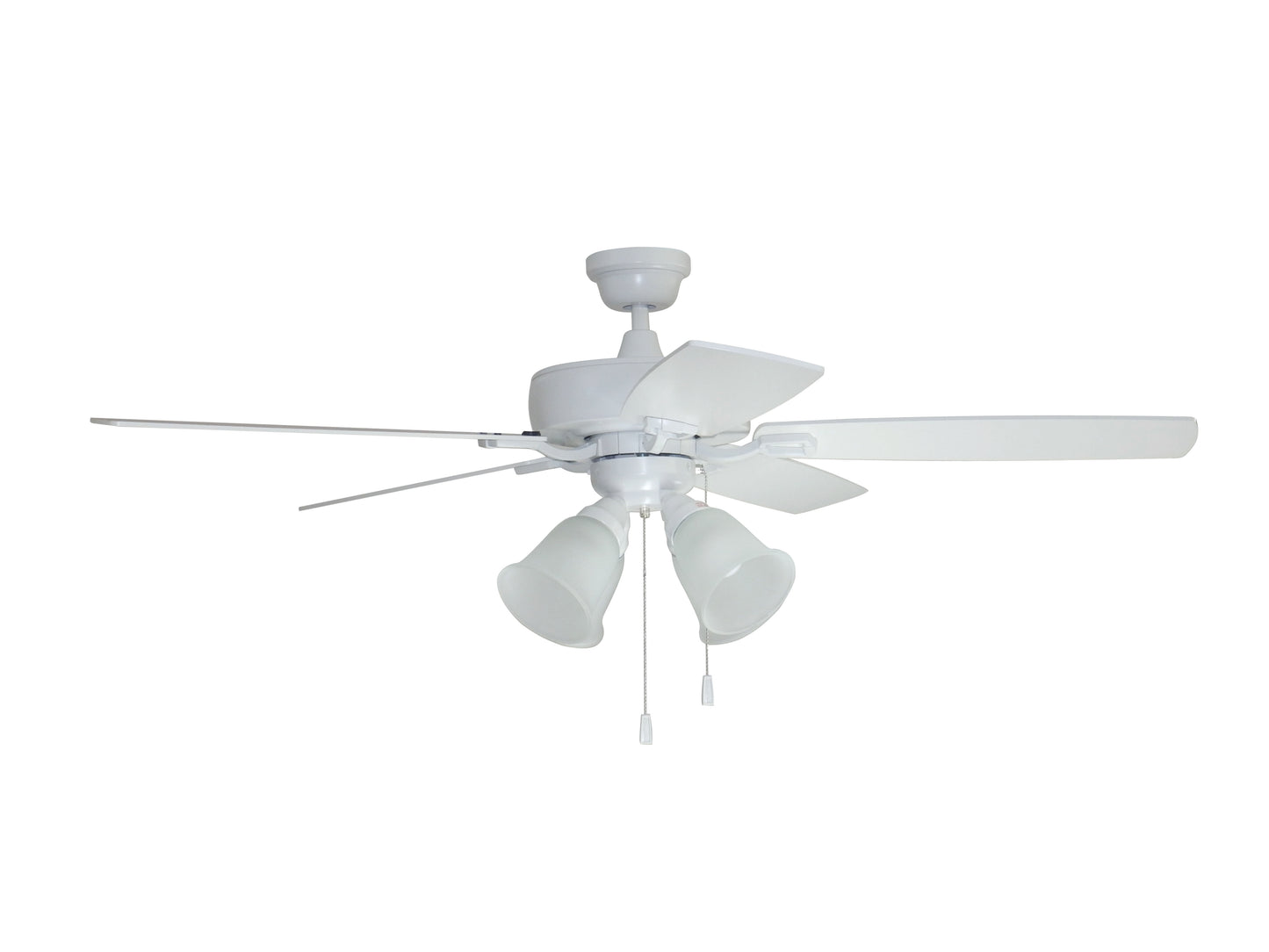 TCE52W5C4-C - Twist N Click 4 Light 52" 5 Blade Ceiling Fan with Light Kit - White