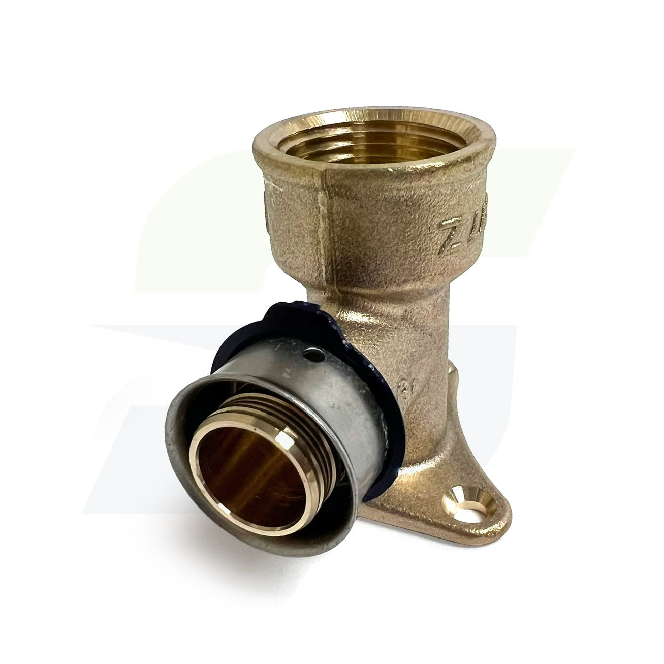 94540 - 1/2" x 1/2" FNPT PureFlow Zero Lead Bronze PEX Press Drop Ear Elbow