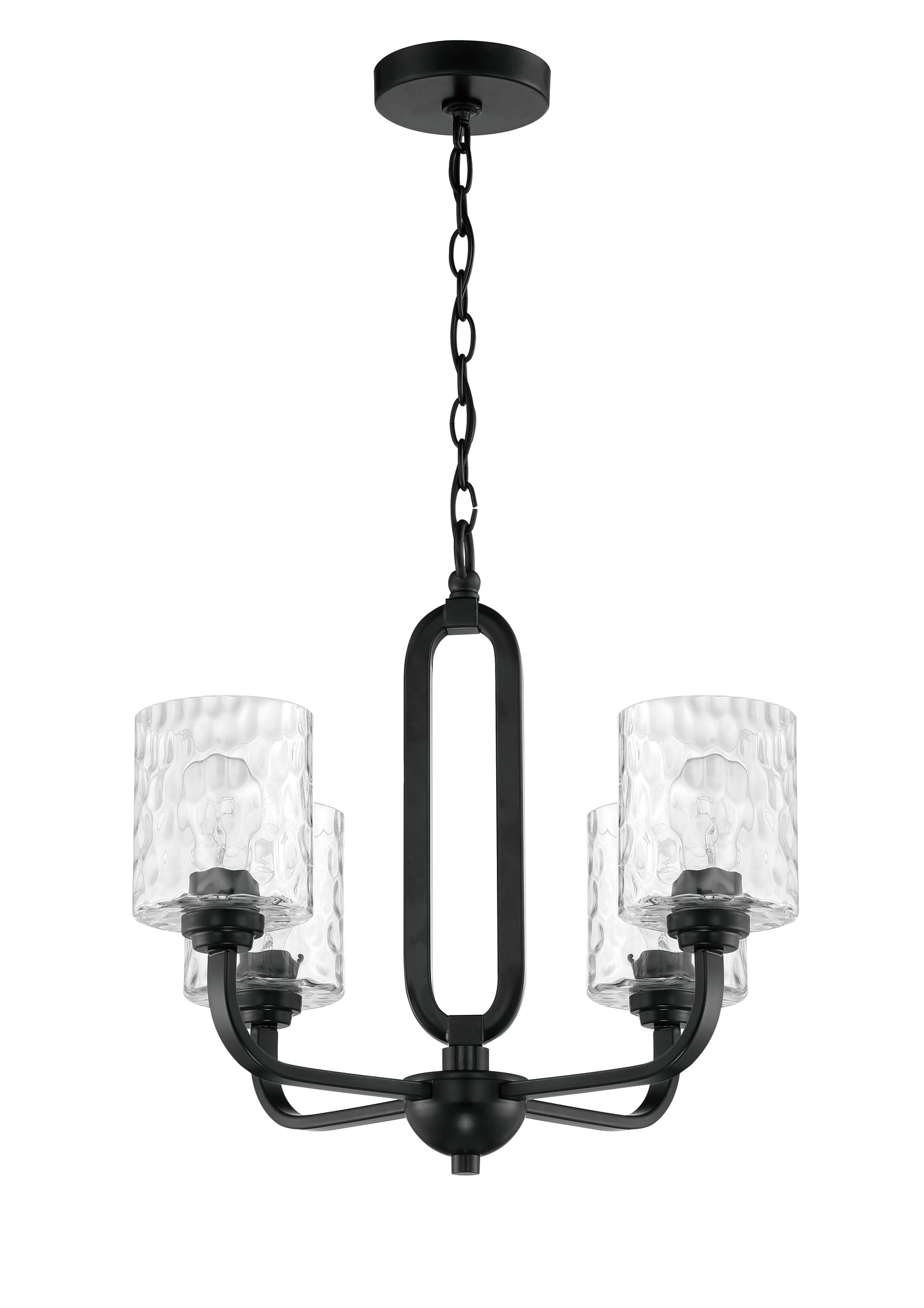 54224-FB - Collins 4 Light 24" Wide Chandelier - Flat Black