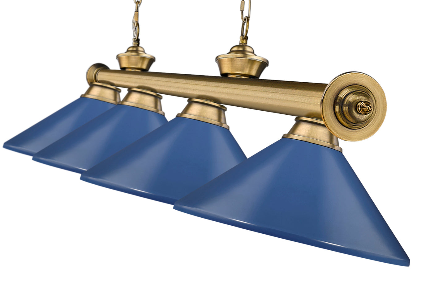 2306-4RB-MNB - Cordon 4 Light 82" Billiard - Rubbed Brass
