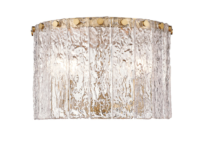 1943F12-MGLD - Glacier 3 Light Flush 12" Mount - Modern Gold