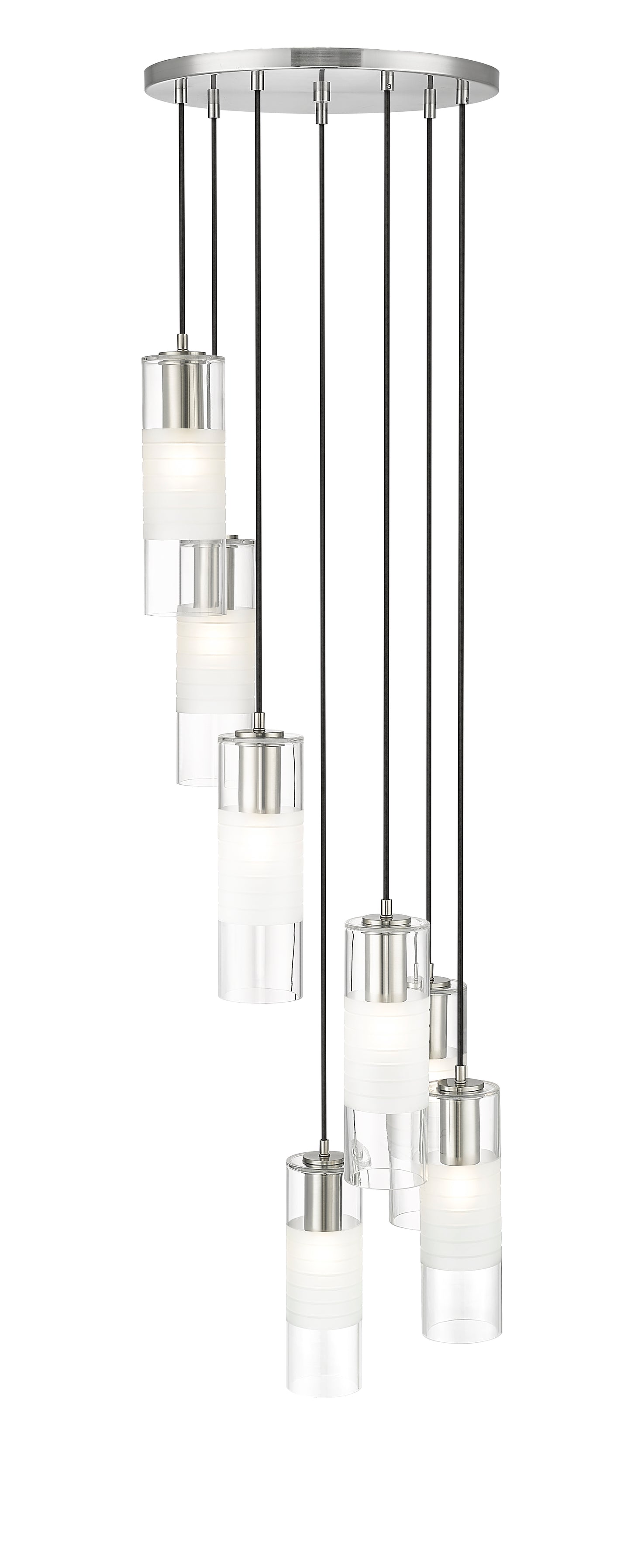 824P-7R-BN - Alton 7 Light 18" Chandelier - Brushed Nickel