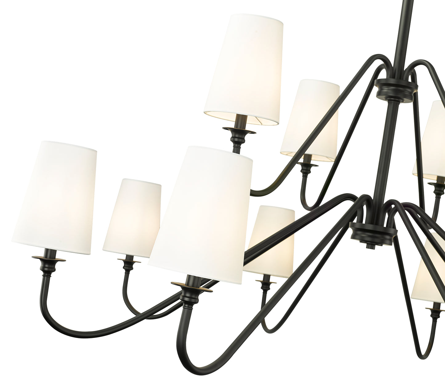 7509-12-60MB - Gianna 12 Light 60" Chandelier - Matte Black
