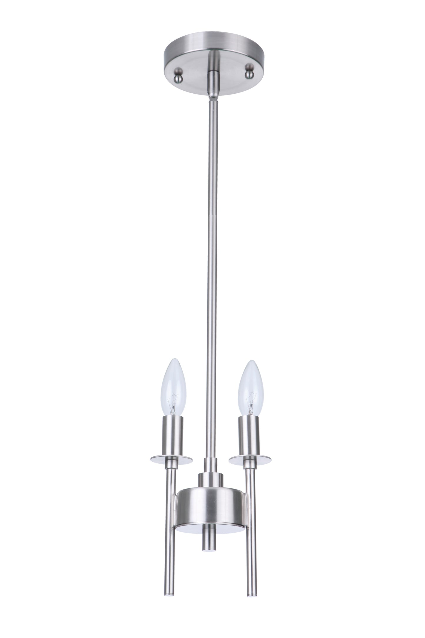 54392-BNK - Larrson 2 Light 5.62" Wide Mini Pendant - Brushed Nickel