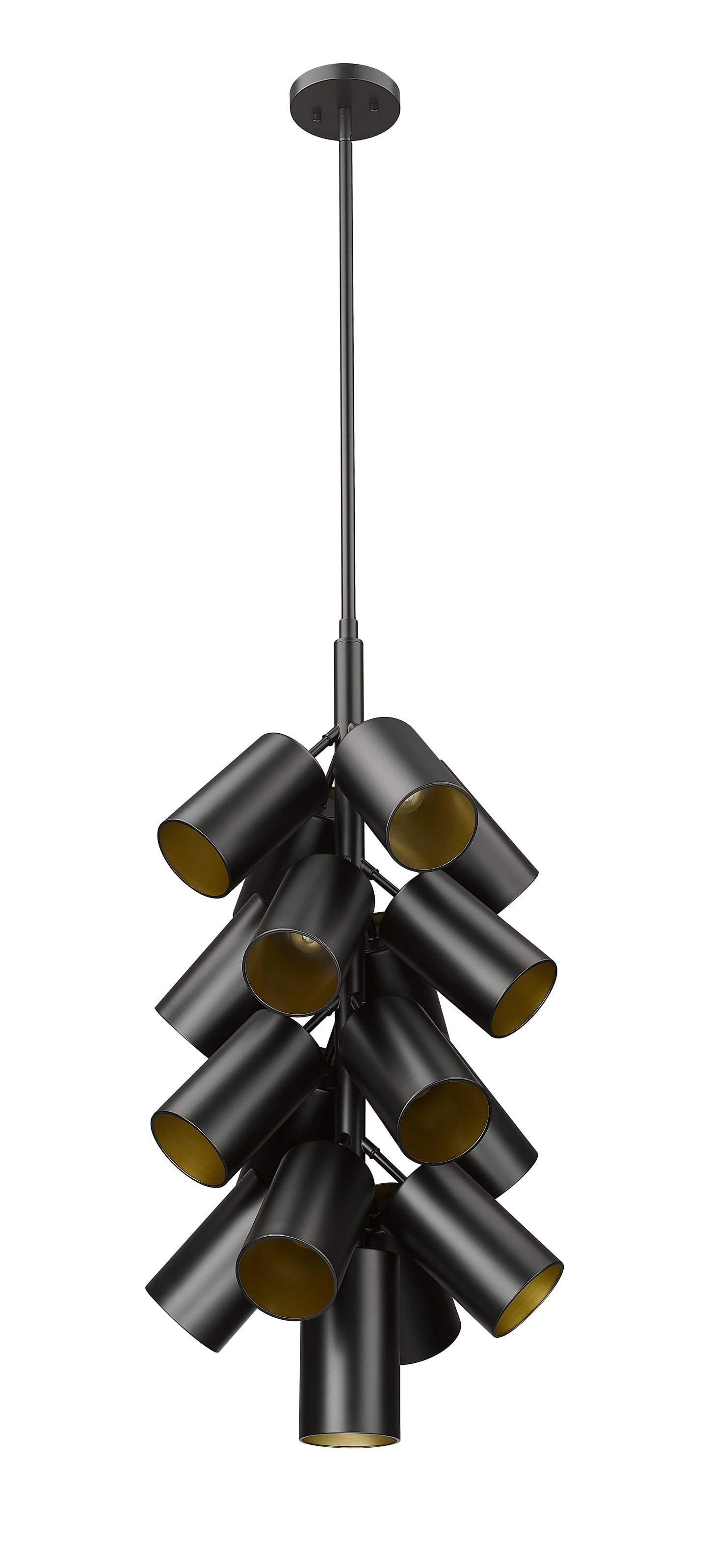 7520-17MB - Lumina 17 Light 17" Chandelier - Matte Black