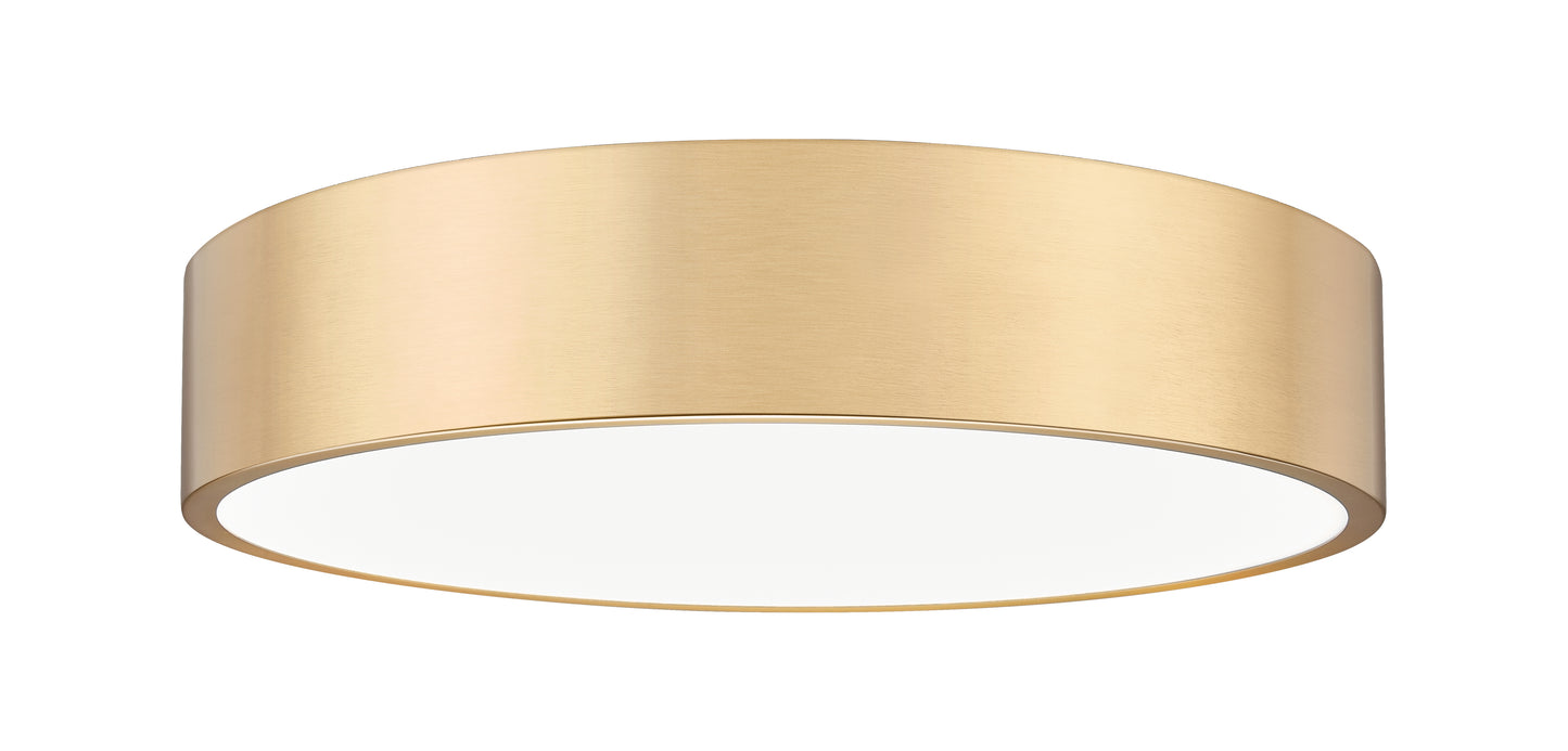 1017F20-MGLD-LED - Coronado 1 Light Flush 20" Mount - Modern Gold