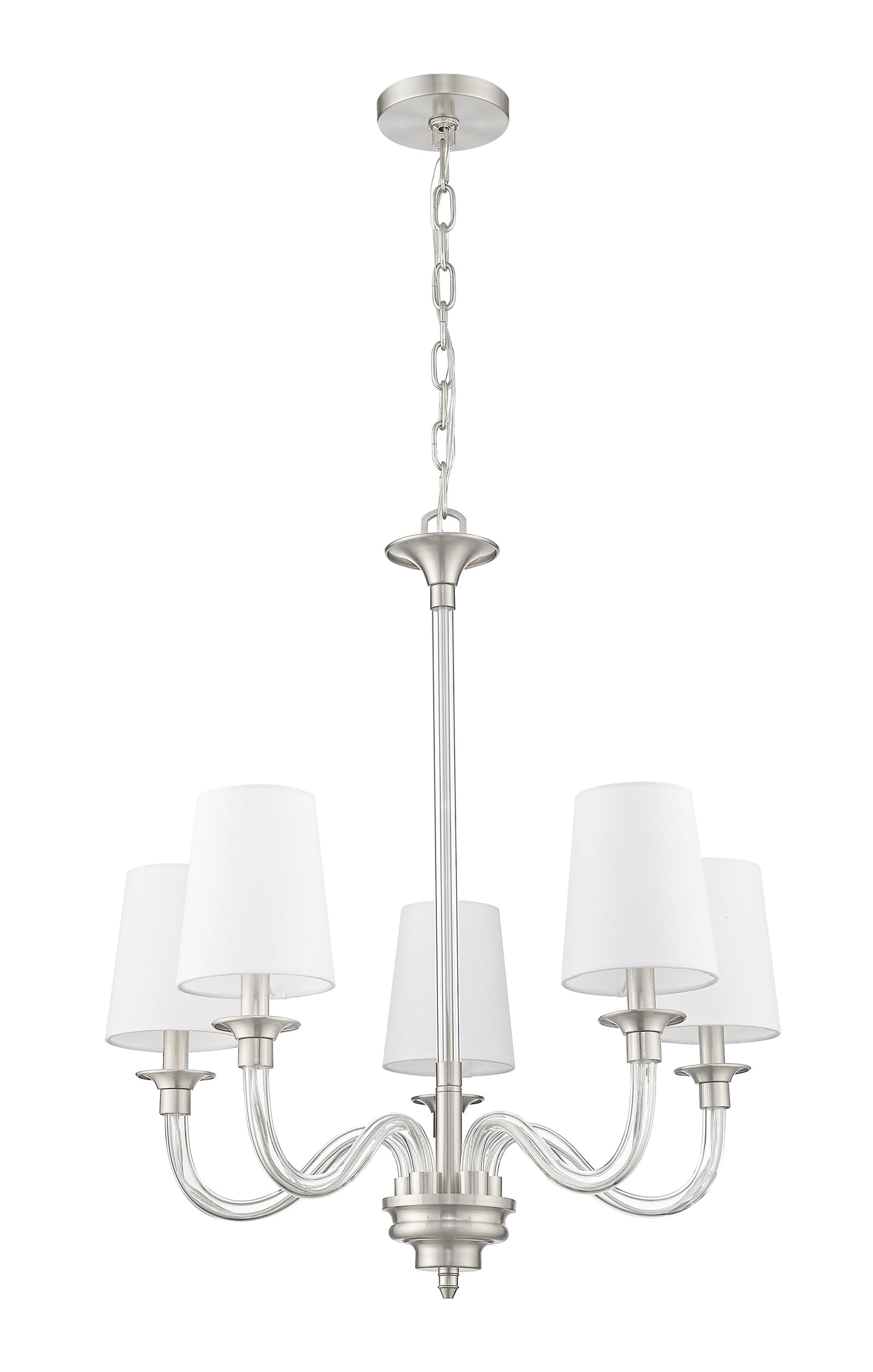 1950-5BN - Katerina 5 Light 24" Chandelier - Brushed Nickel