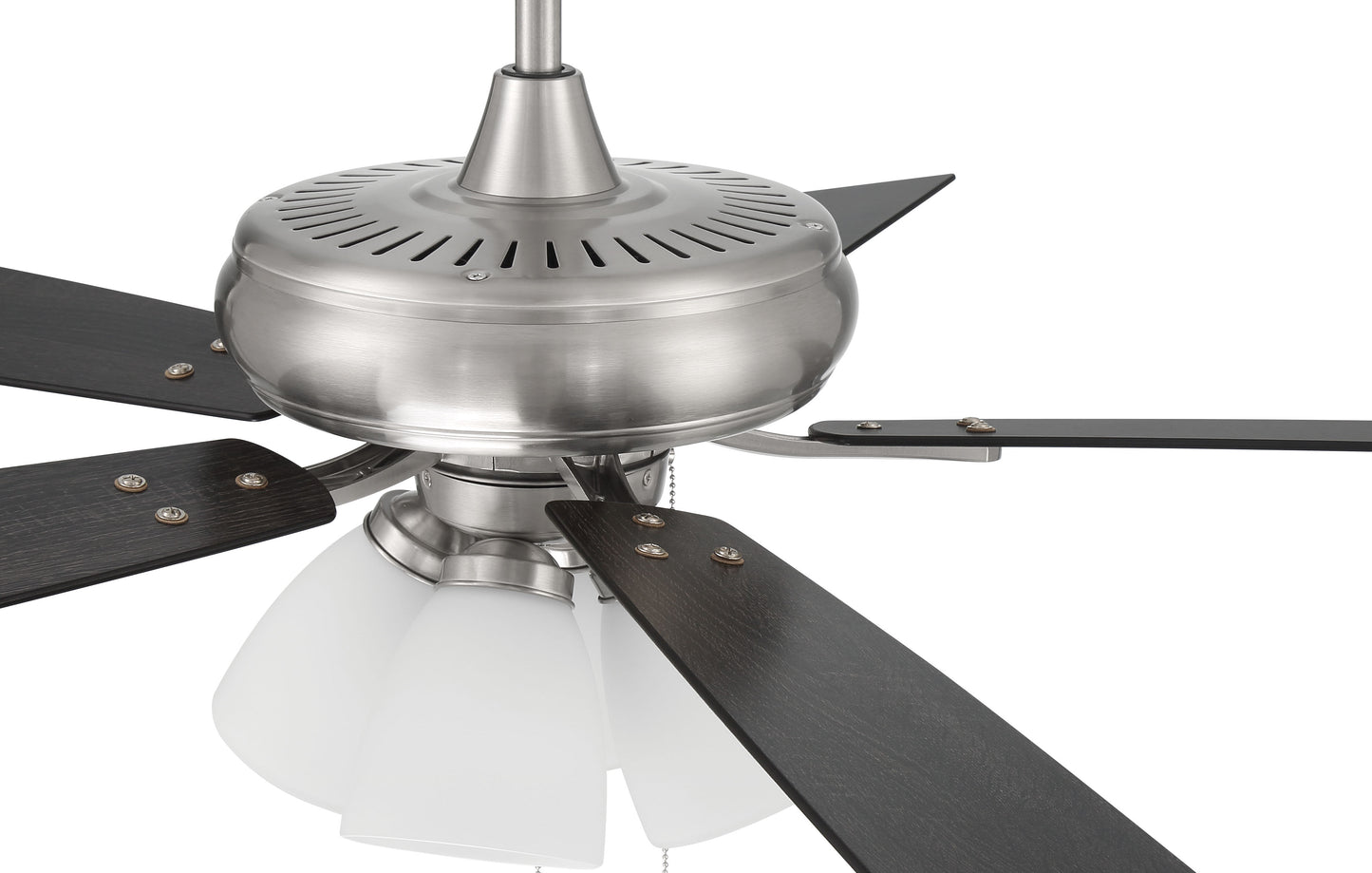 ECF114BNK5-BNGW - Eos Frost 4 Light 52" 5 Blade Ceiling Fan with Light Kit - Brushed Nickel