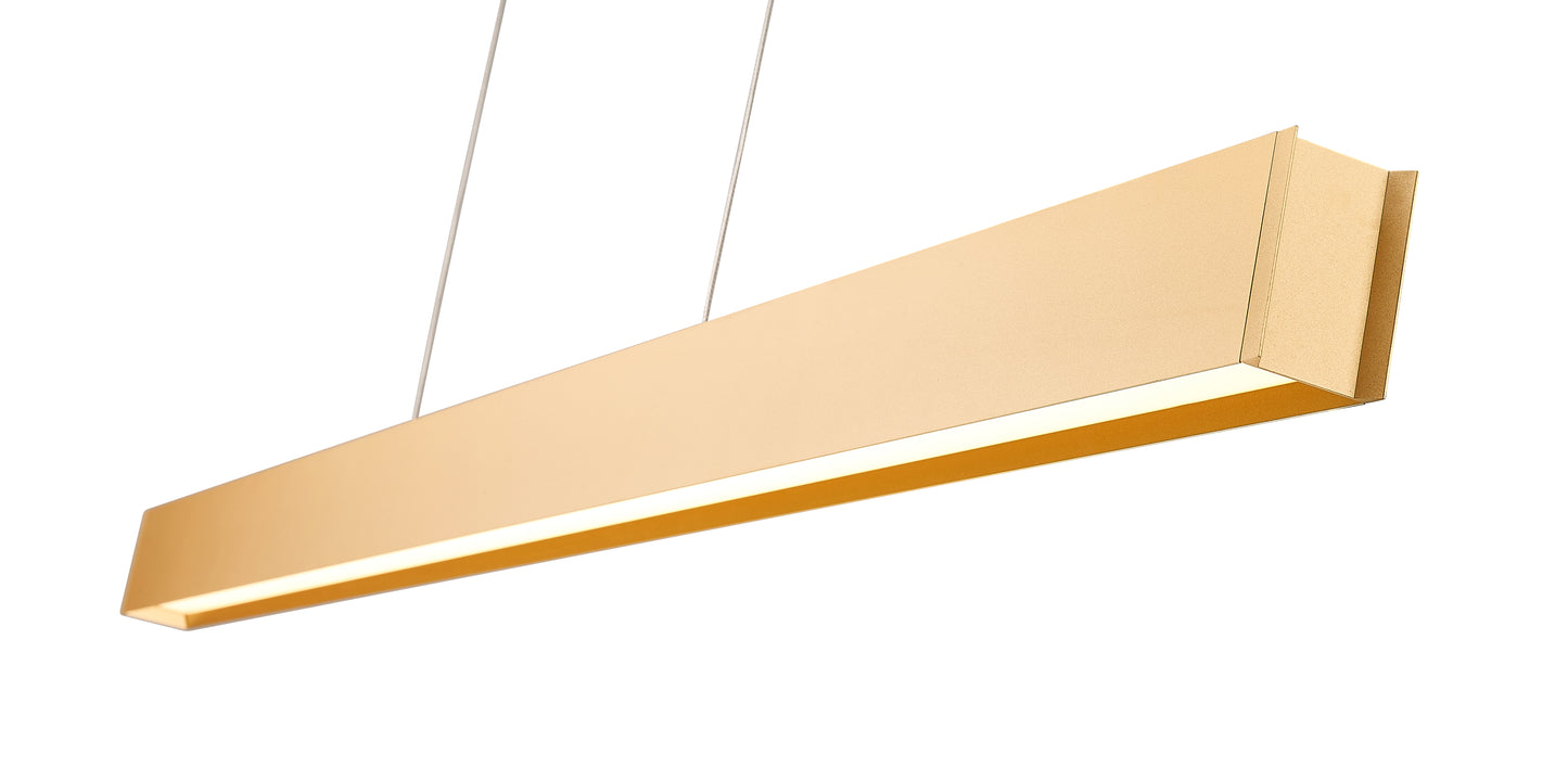 1016-55L-GLD-LED - Hudson 1 Light Linear 55" Chandelier - Gold
