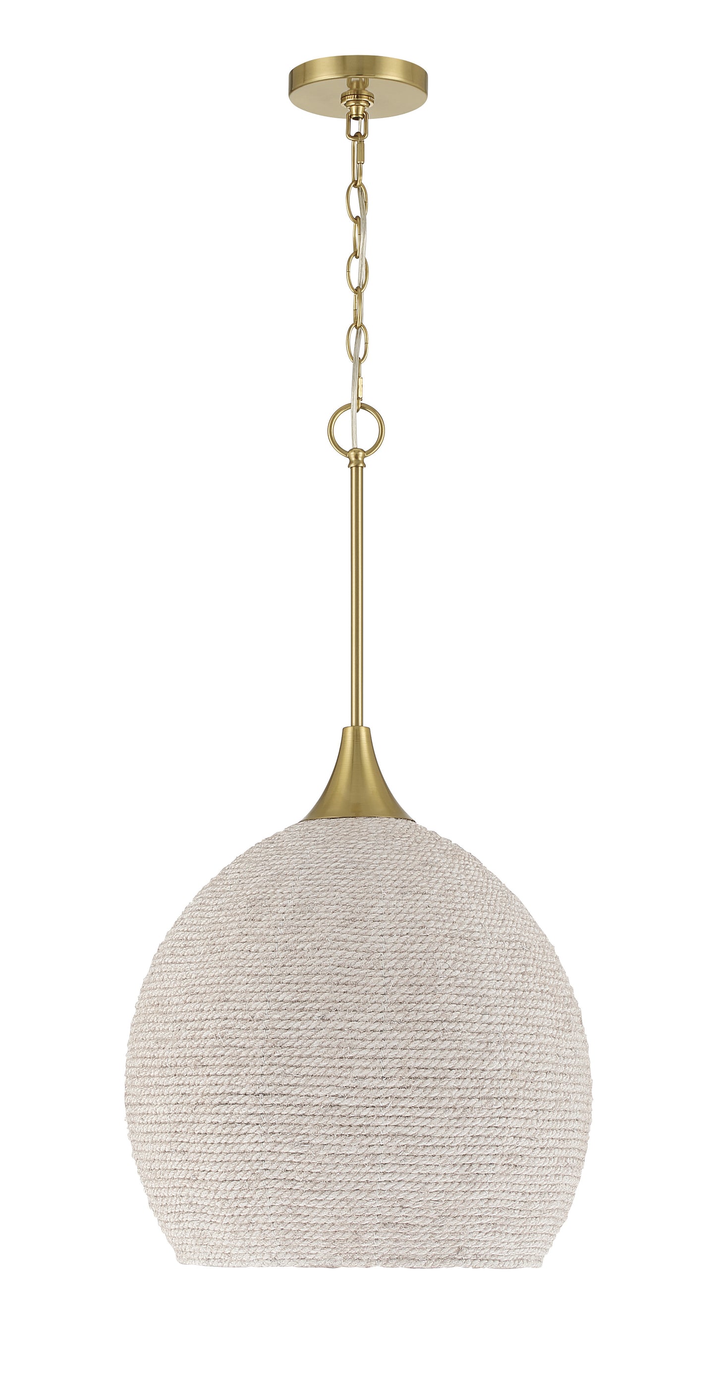 61391W-SB - Keira 1 Light 16" Wide Pendant - Satin Brass