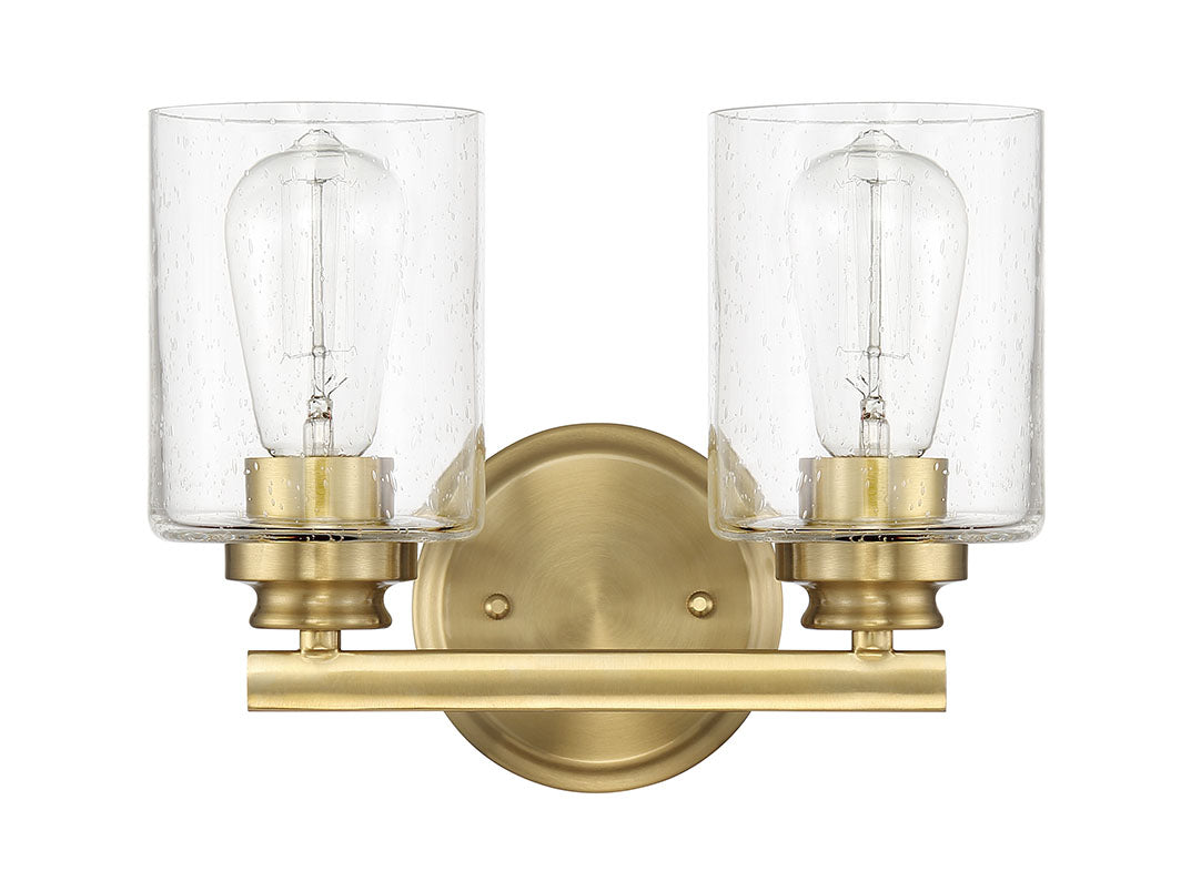 50502-SB - Bolden 2 Light 11" Wide Vanity Light - Satin Brass
