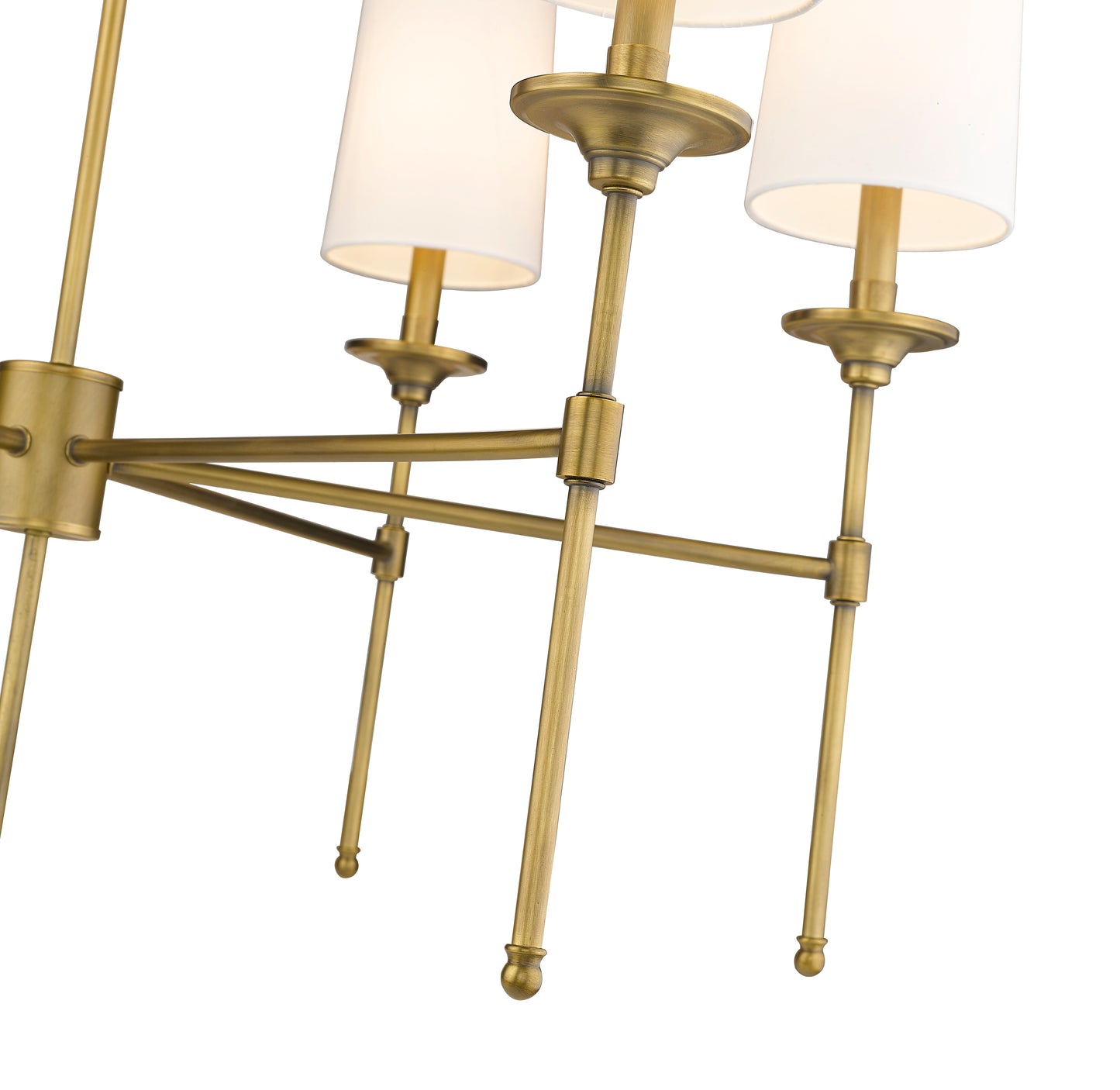 3033-6RB - Emily 6 Light 38" Chandelier - Rubbed Brass