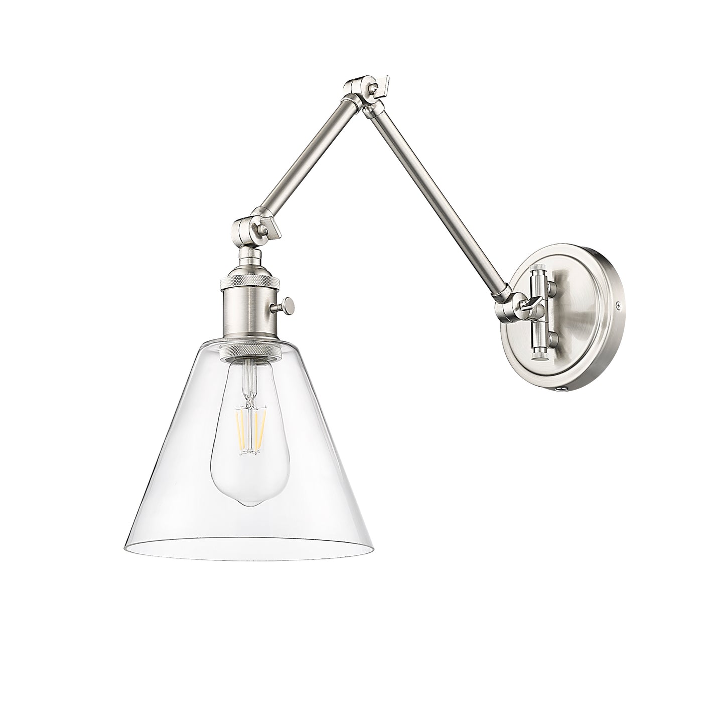 348S-BN - Gayson 1 Light Wall 8" Sconce - Brushed Nickel