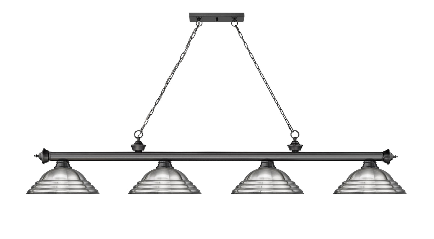 2306-4BP-SBN - Cordon 4 Light 82" Billiard - Bronze Plate
